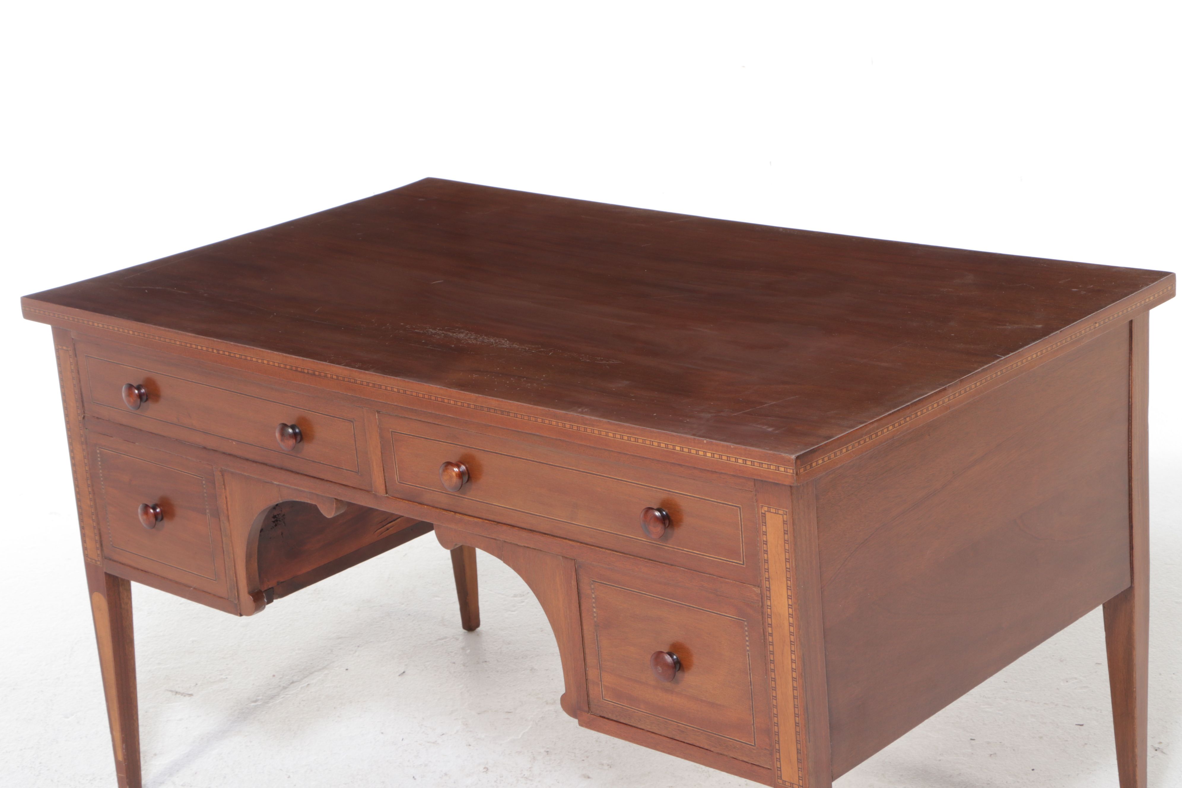 Italian Regency Style Inlaid Desk