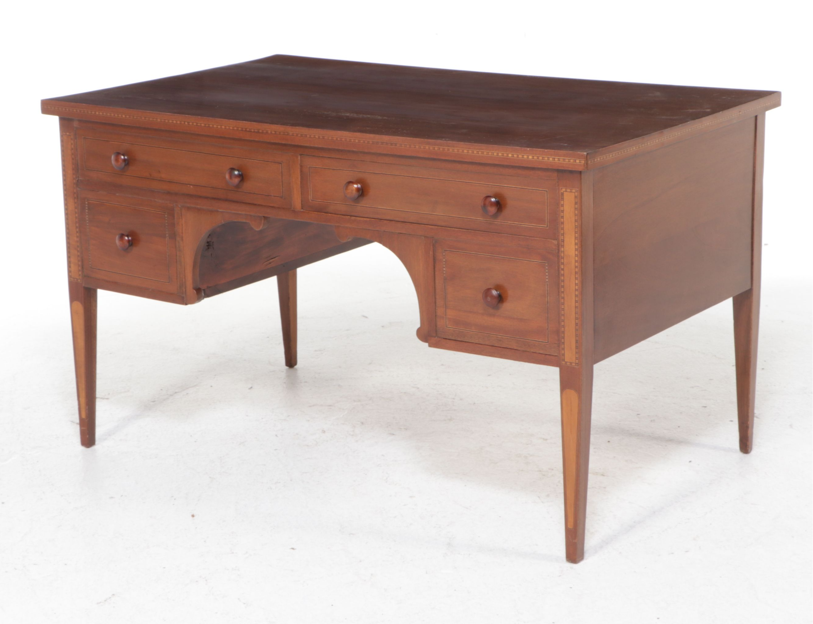 Italian Regency Style Inlaid Desk