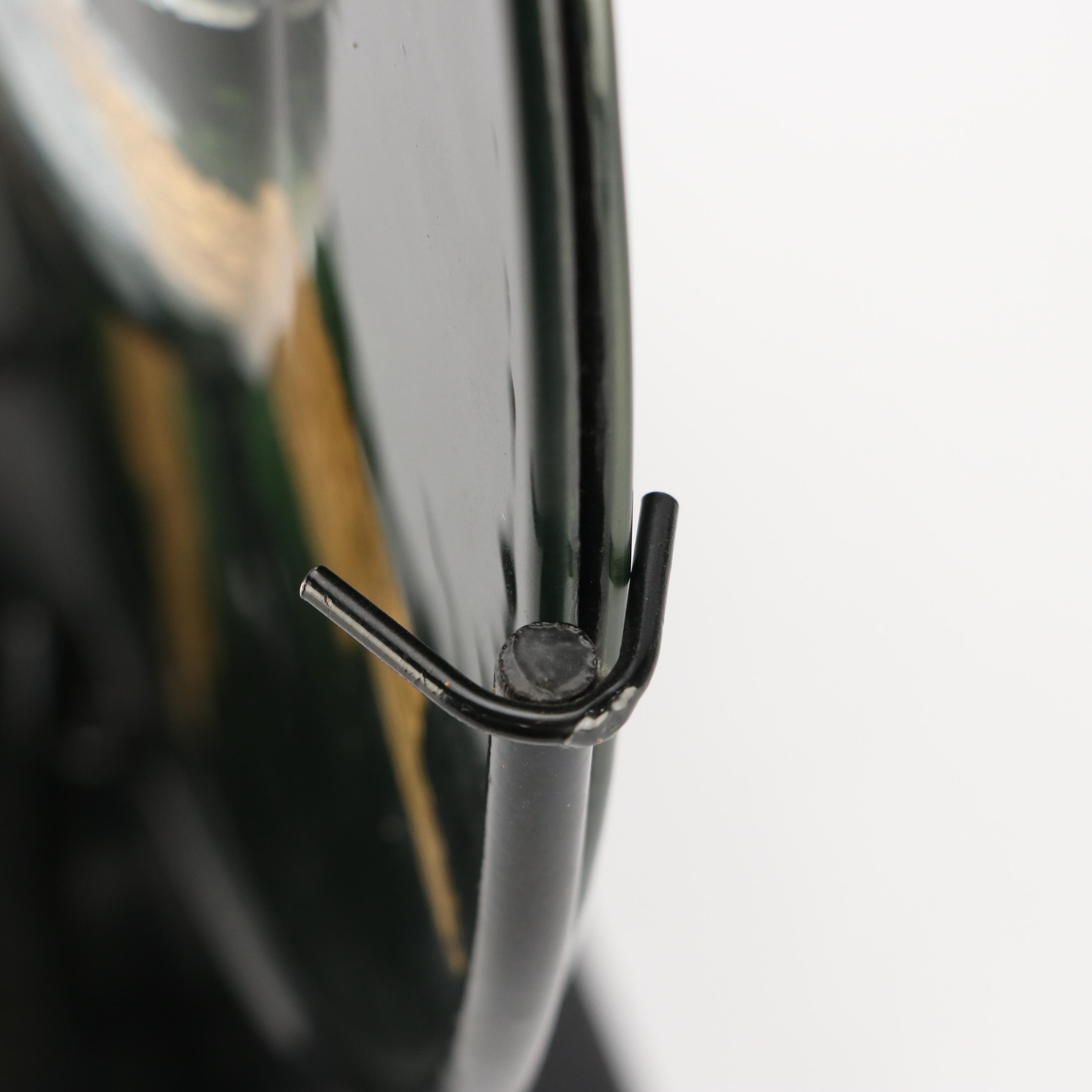 Contemporary Glass Disk Shaped Vase on Stand