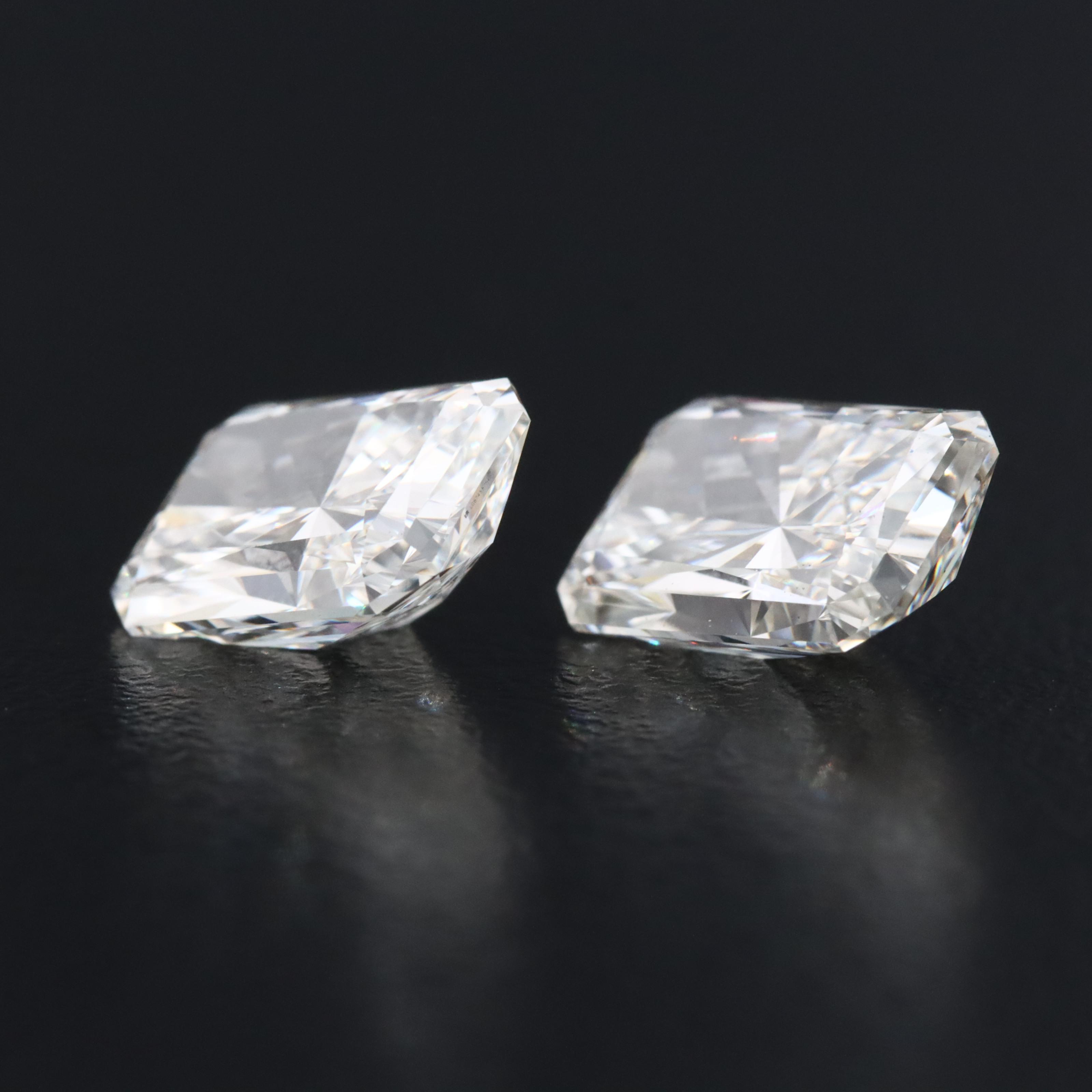 Loose 4.14 CTW Lab Grown Diamond Pair with IGI Reports