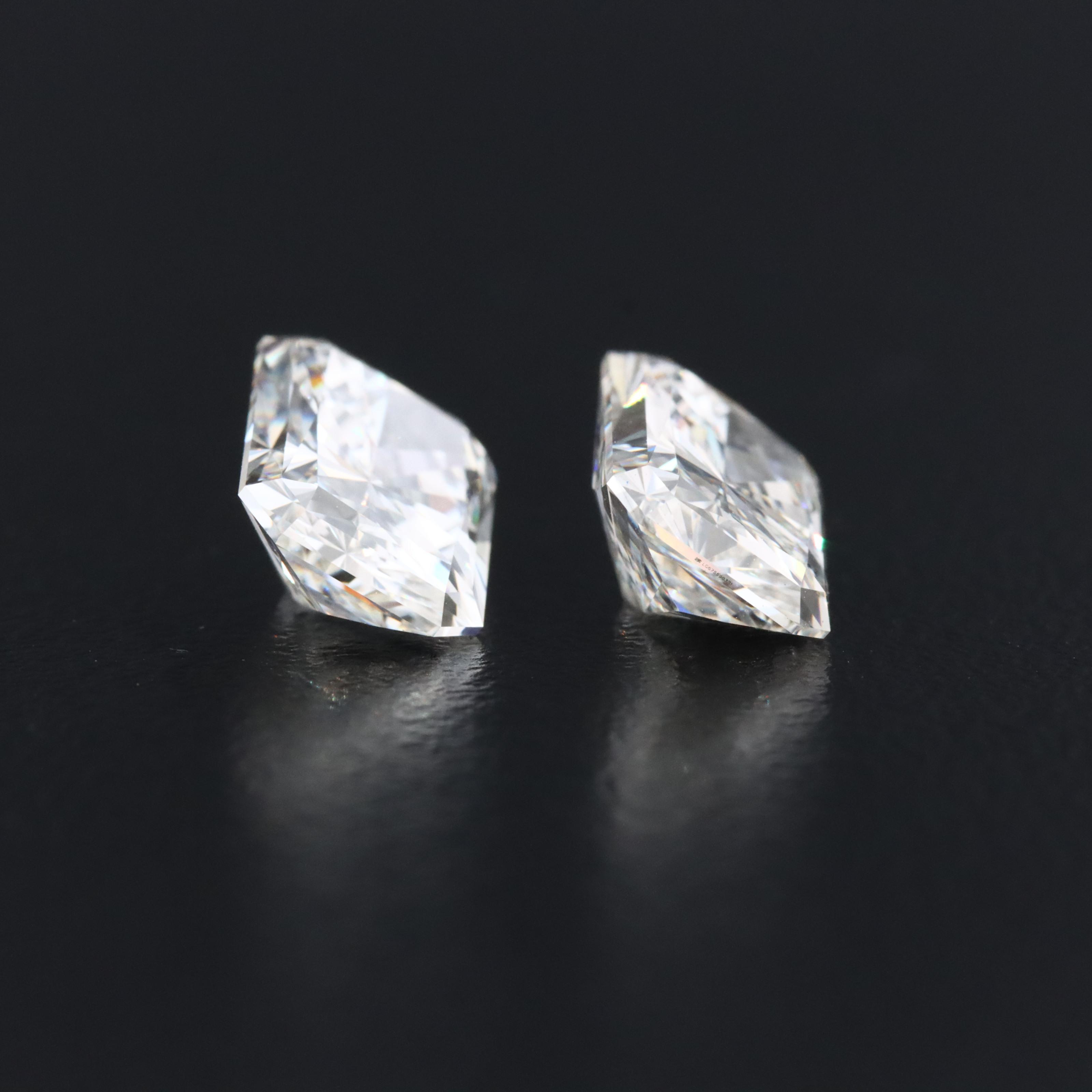 Loose 4.14 CTW Lab Grown Diamond Pair with IGI Reports