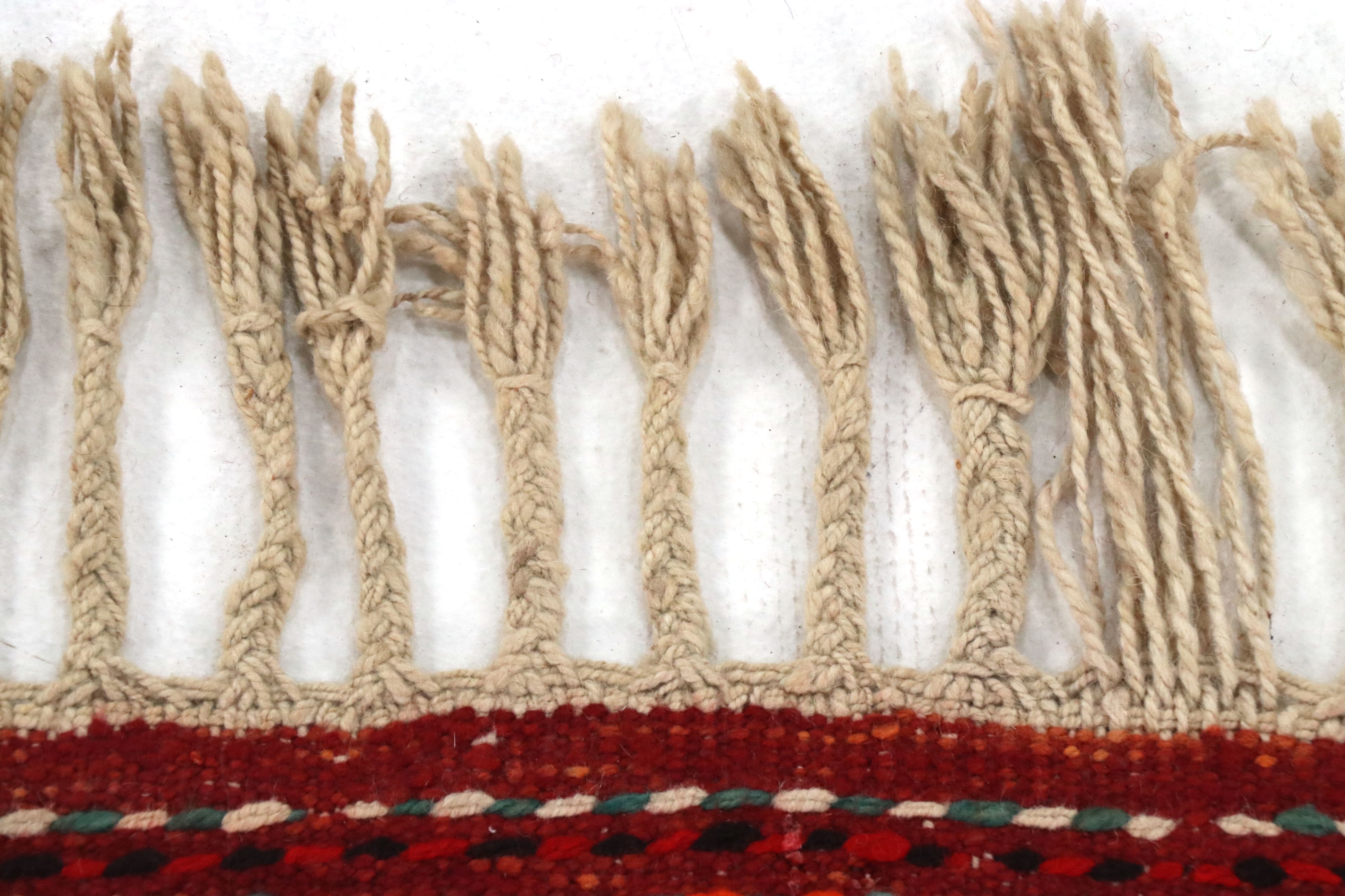 3'4 x 12' Hand-Knotted Moroccan Berber Long Rug