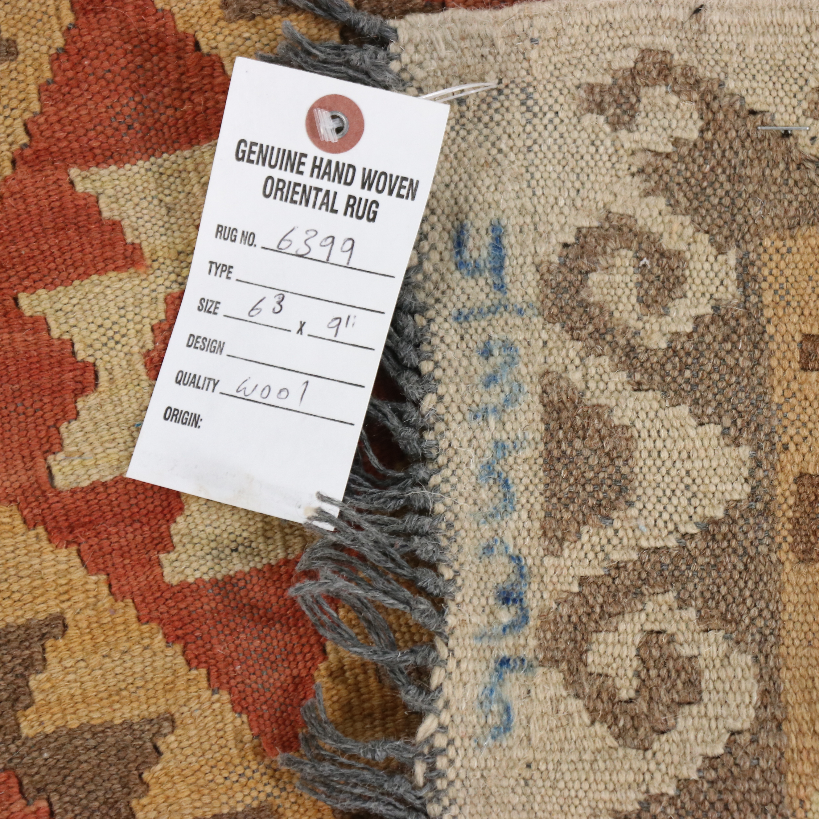 6'7 x 10'4 Handwoven Turkish Anatolian Kilim Area Rug