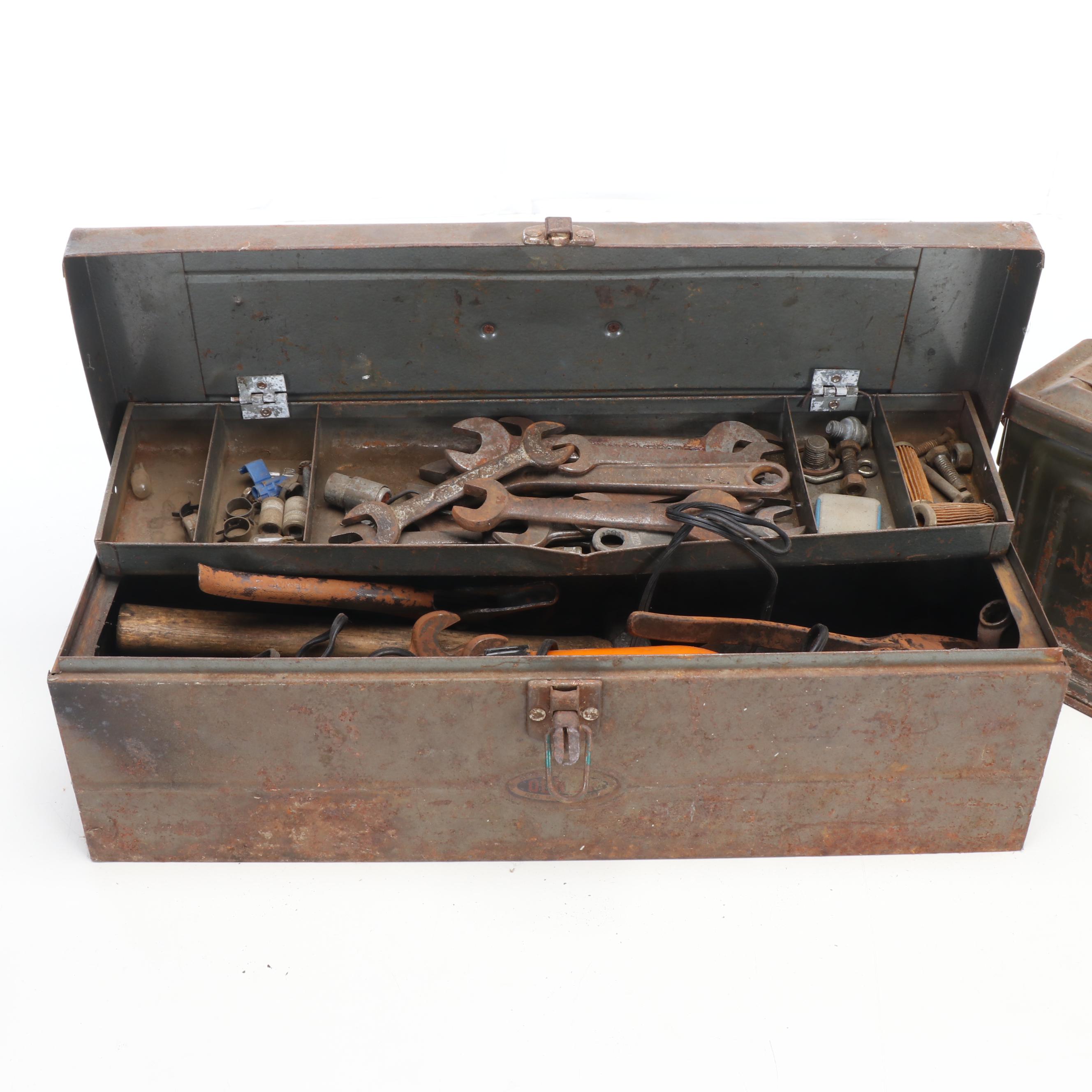 Drop Forged and Other Wrenches, Nippers, Sockets, with Tool Box and More