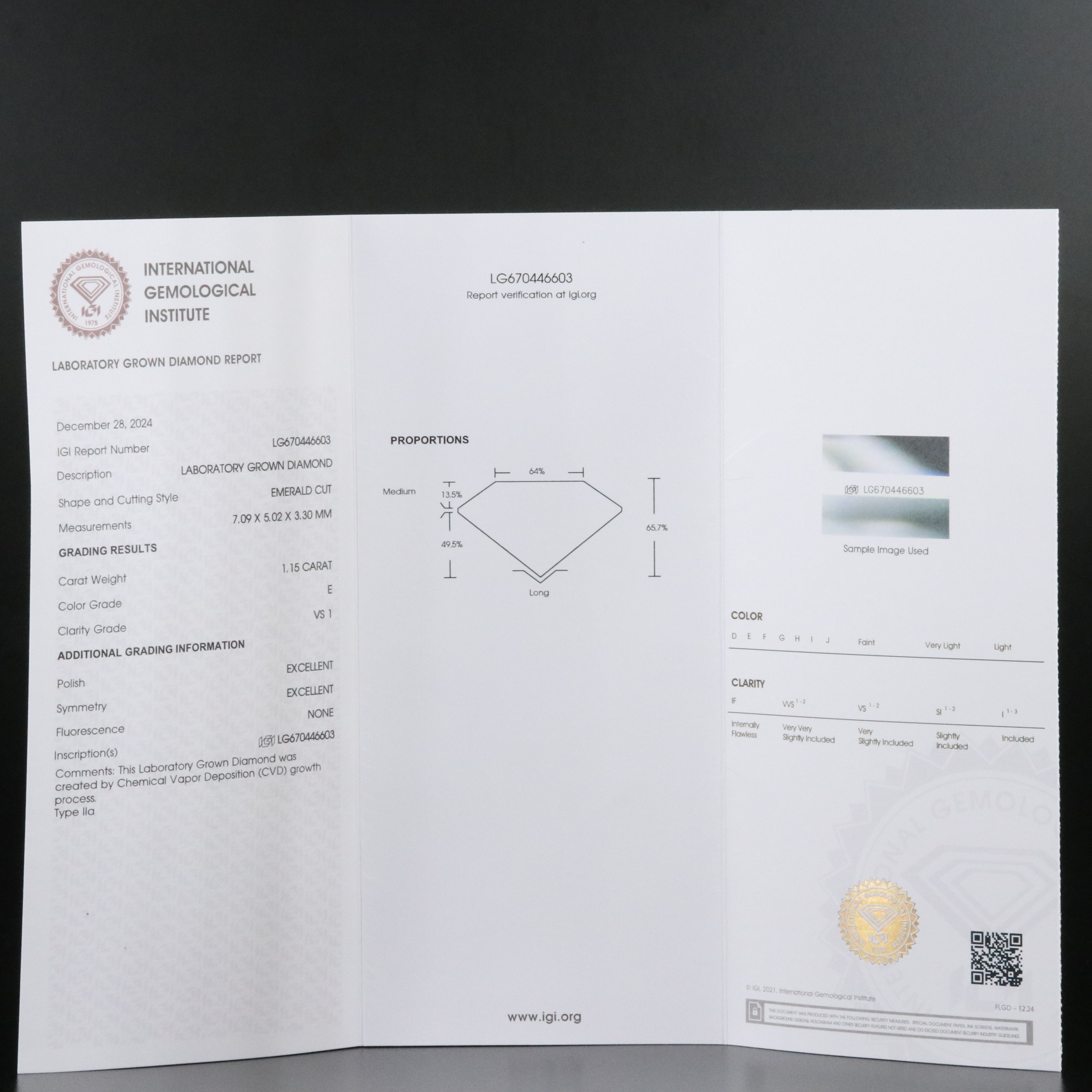 Loose 2.30 CTW Lab Grown Diamond Pair with IGI Reports