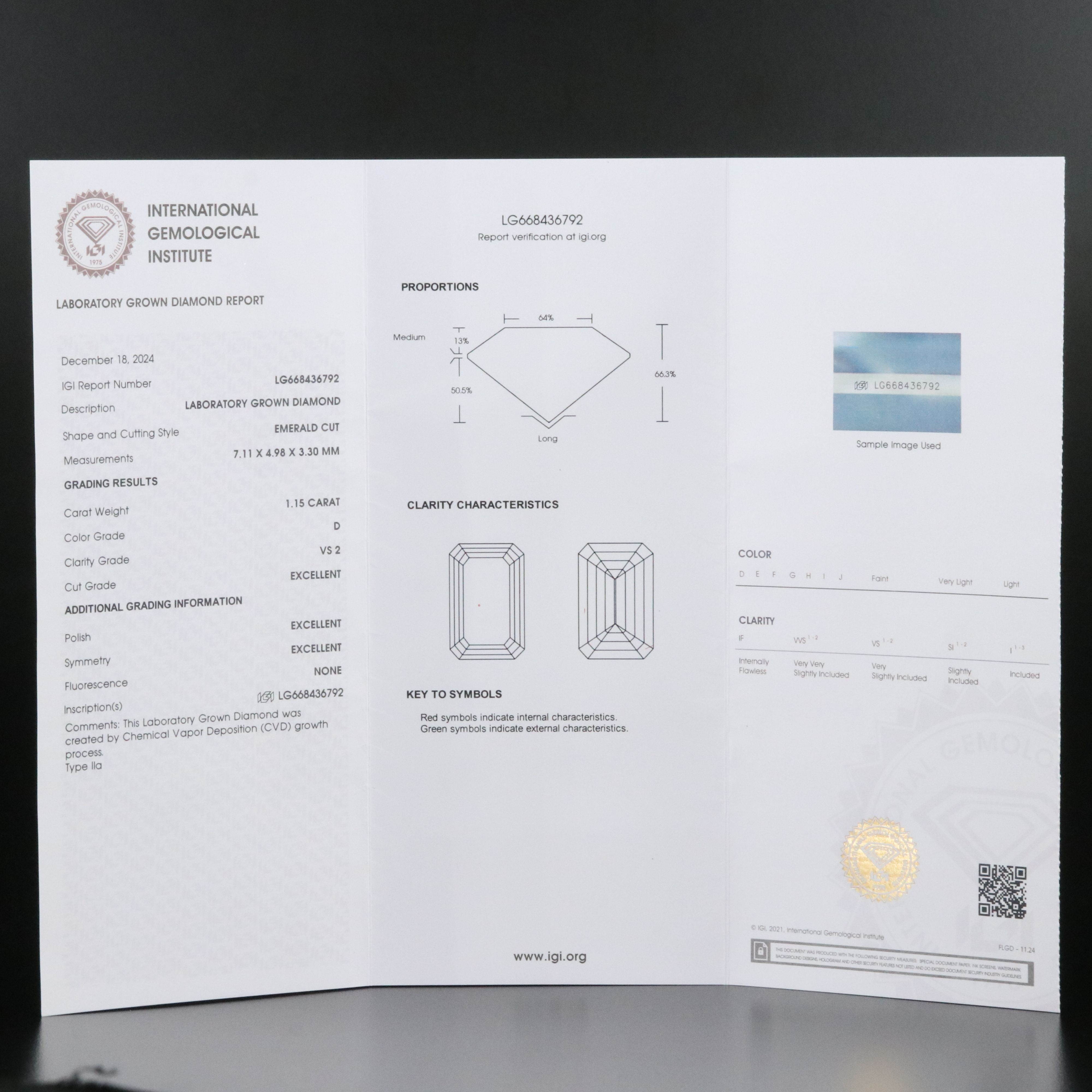 Loose 2.30 CTW Lab Grown Diamond Pair with IGI Reports