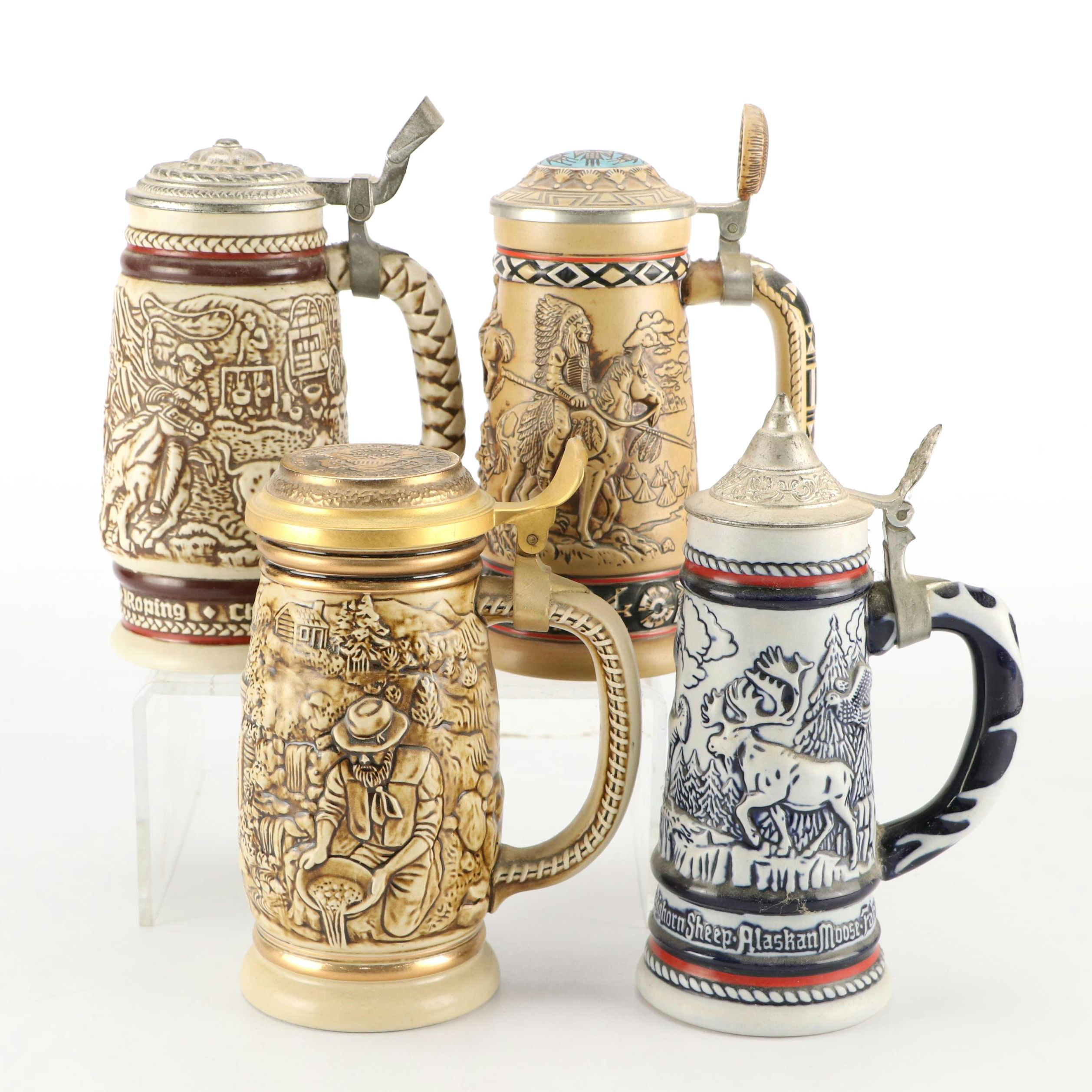 Ceramarte for Avon "Indian of the American Frontier" and Other Beer Steins