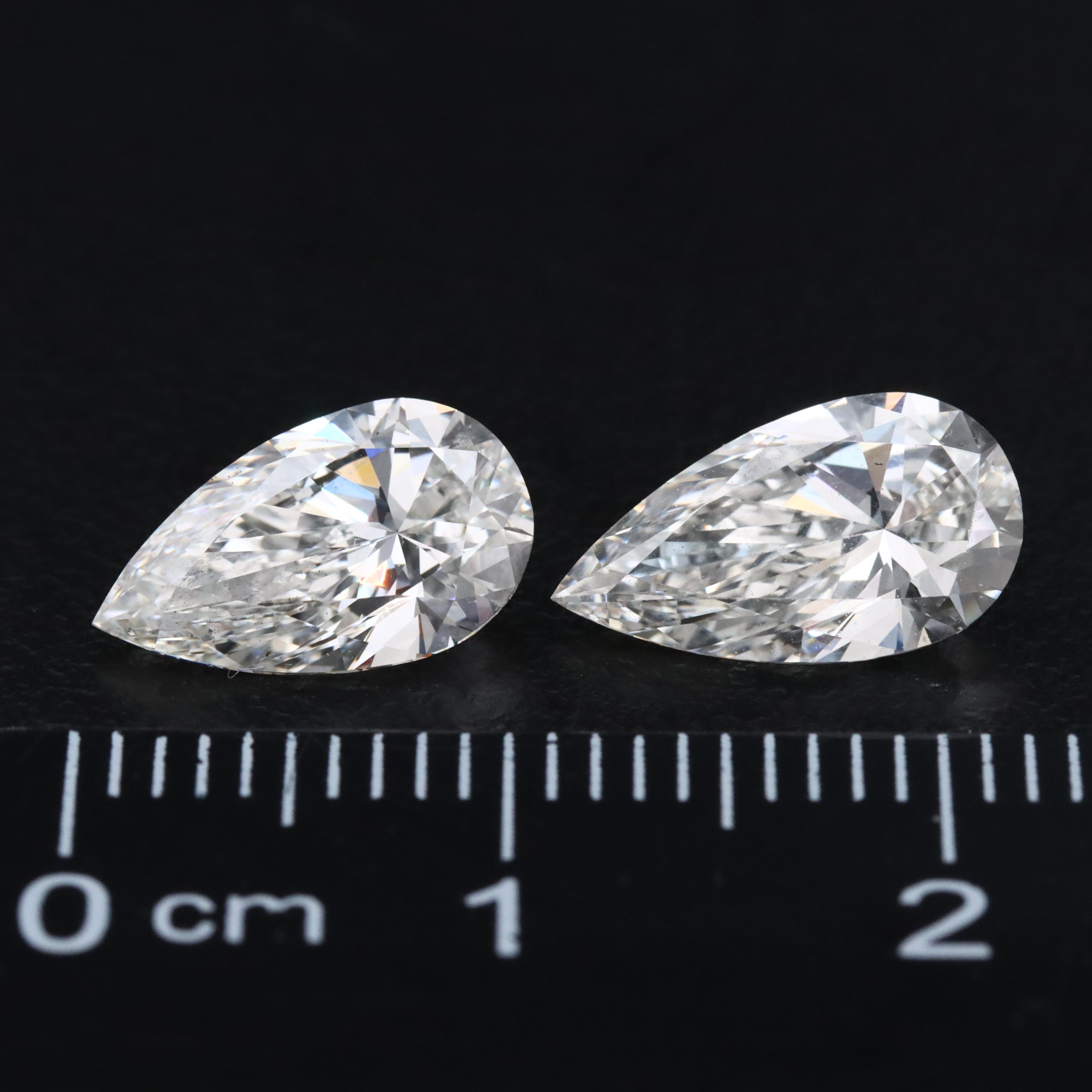 Loose 3.05 CTW Lab Grown Diamond Pair with IGI Reports