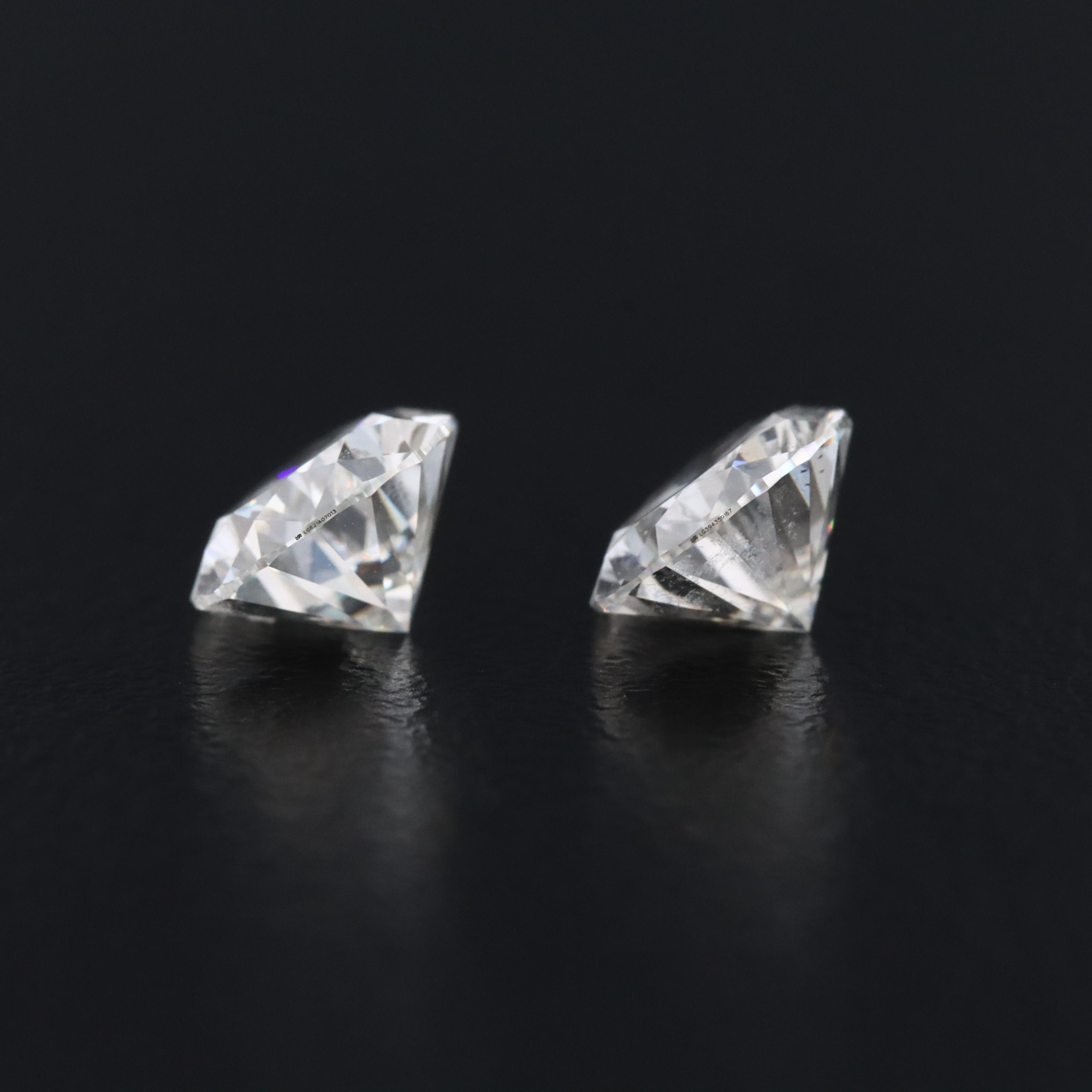 Loose 3.05 CTW Lab Grown Diamond Pair with IGI Reports