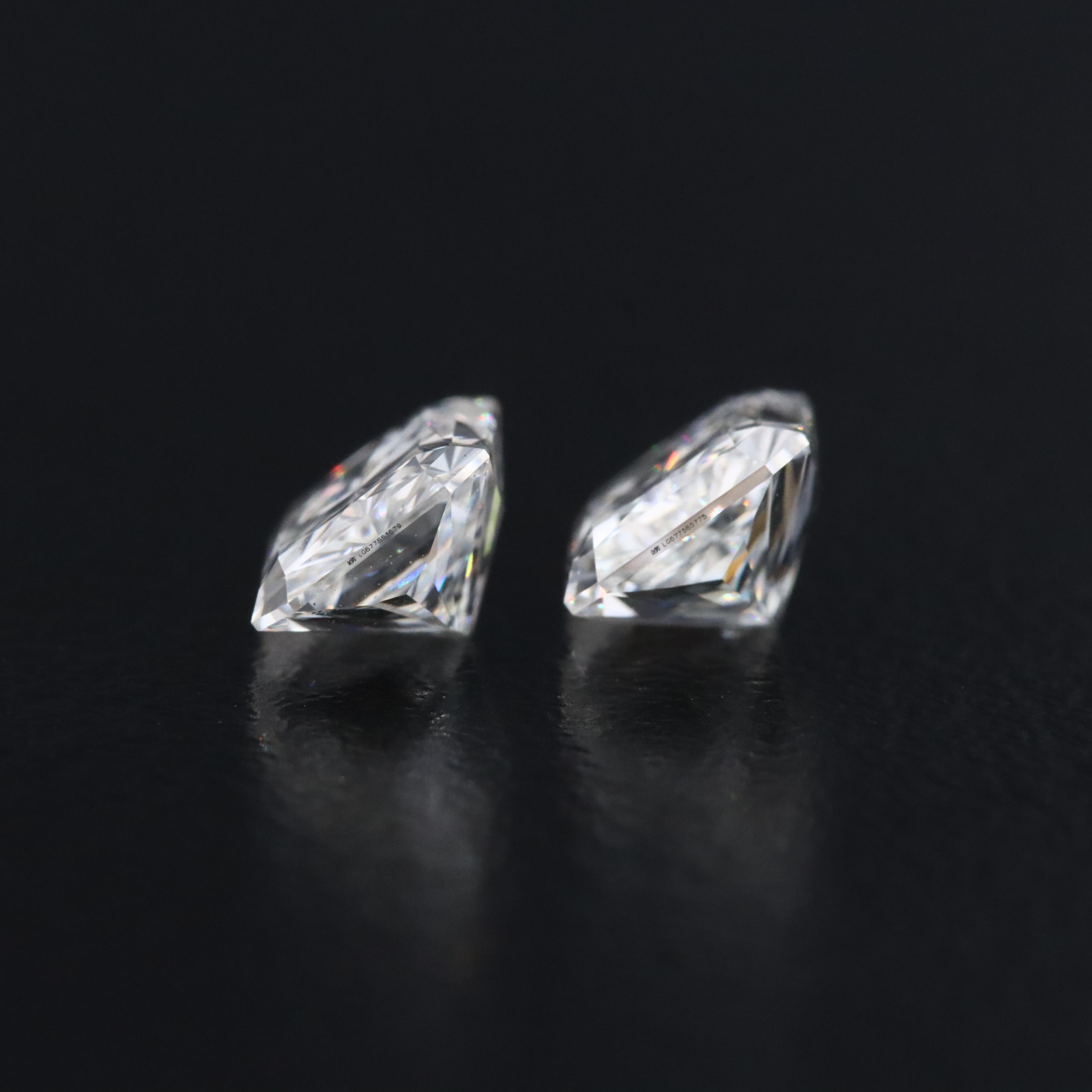 Loose 2.10 CTW Lab Grown Diamond Pair with IGI Reports