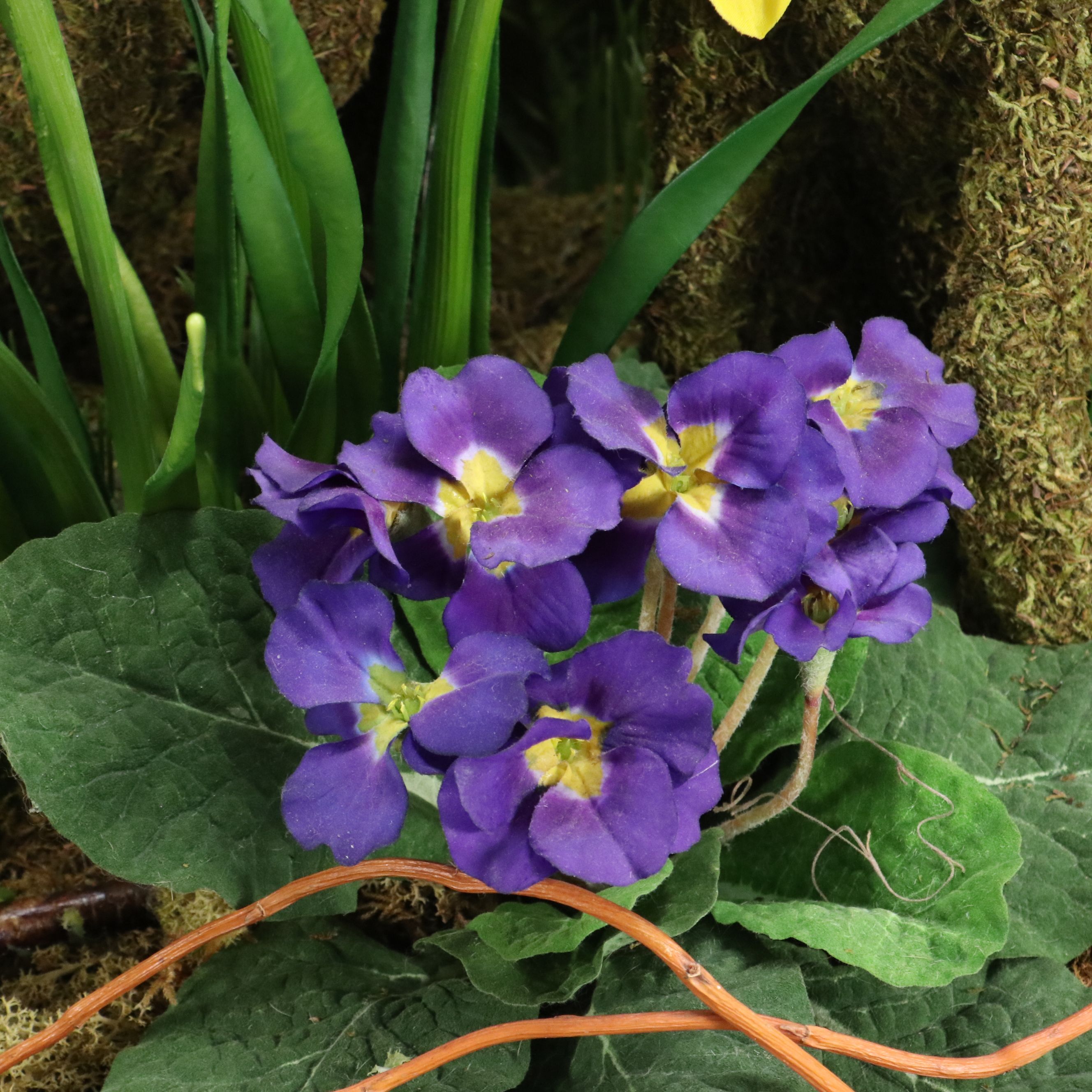 Spring Themed Artificial Rabbit Topiaries and Flower Centerpiece Bouquet