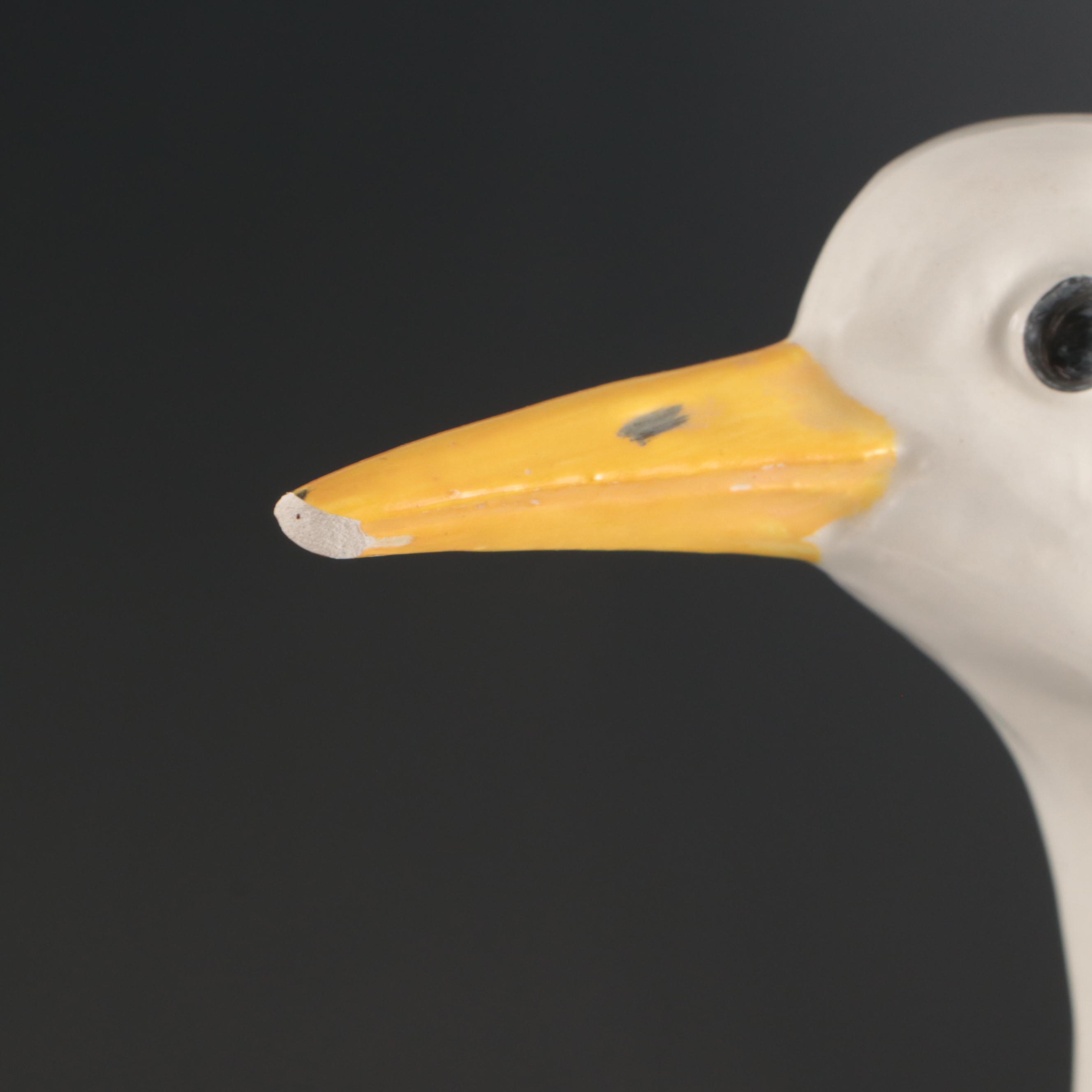 Italian Hand-Painted Porcelain Crane Figurines