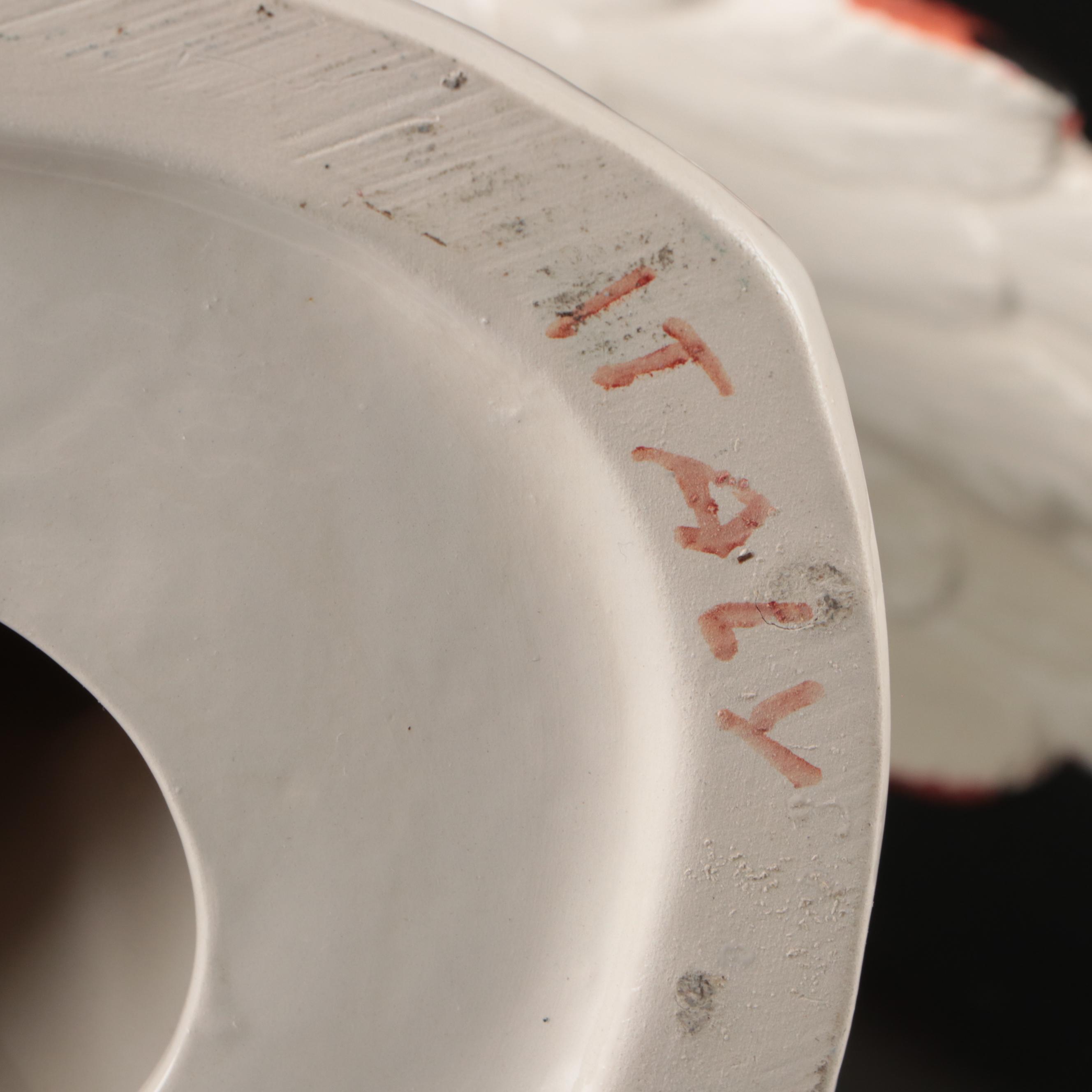 Italian Hand-Painted Porcelain Crane Figurines