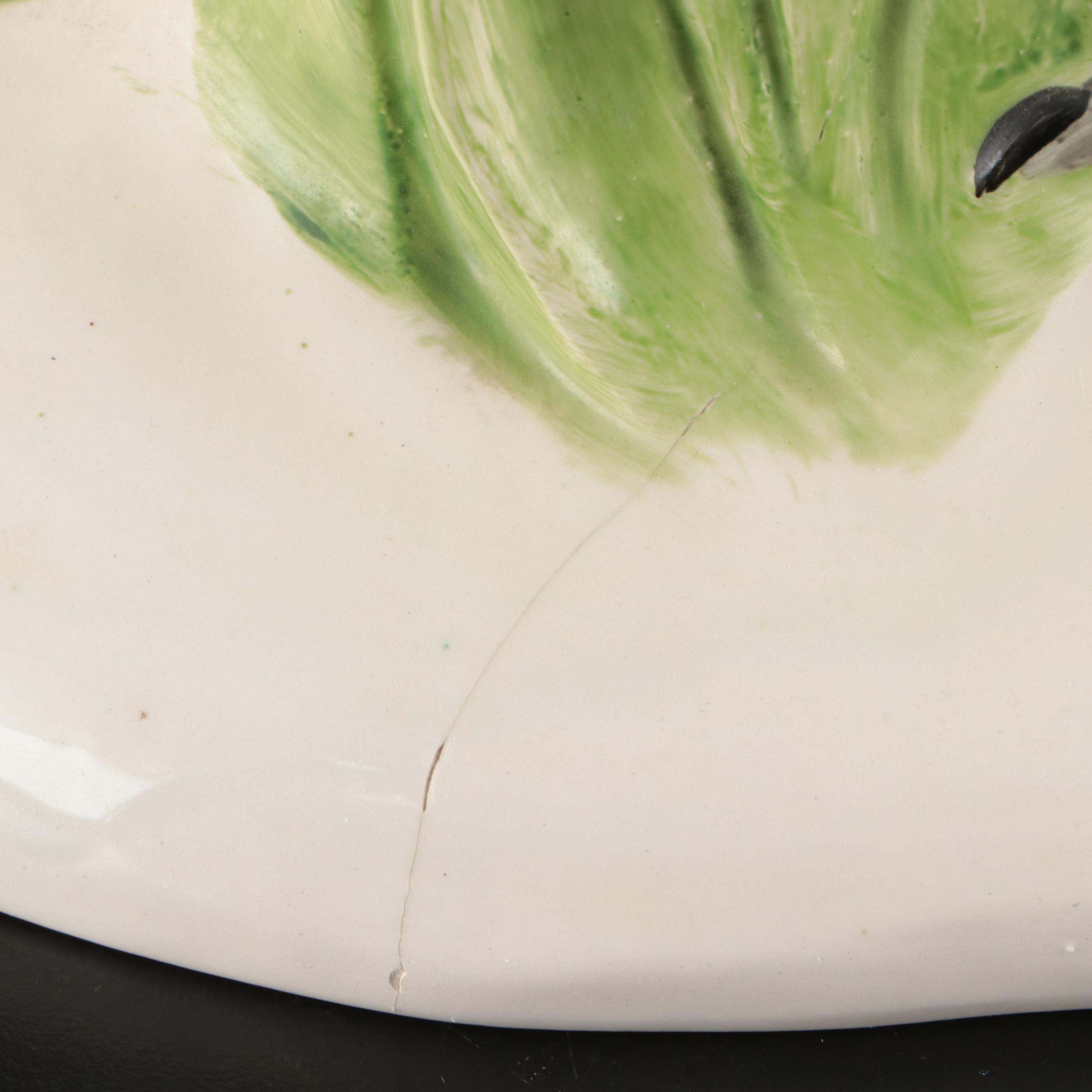 Italian Hand-Painted Porcelain Crane Figurines