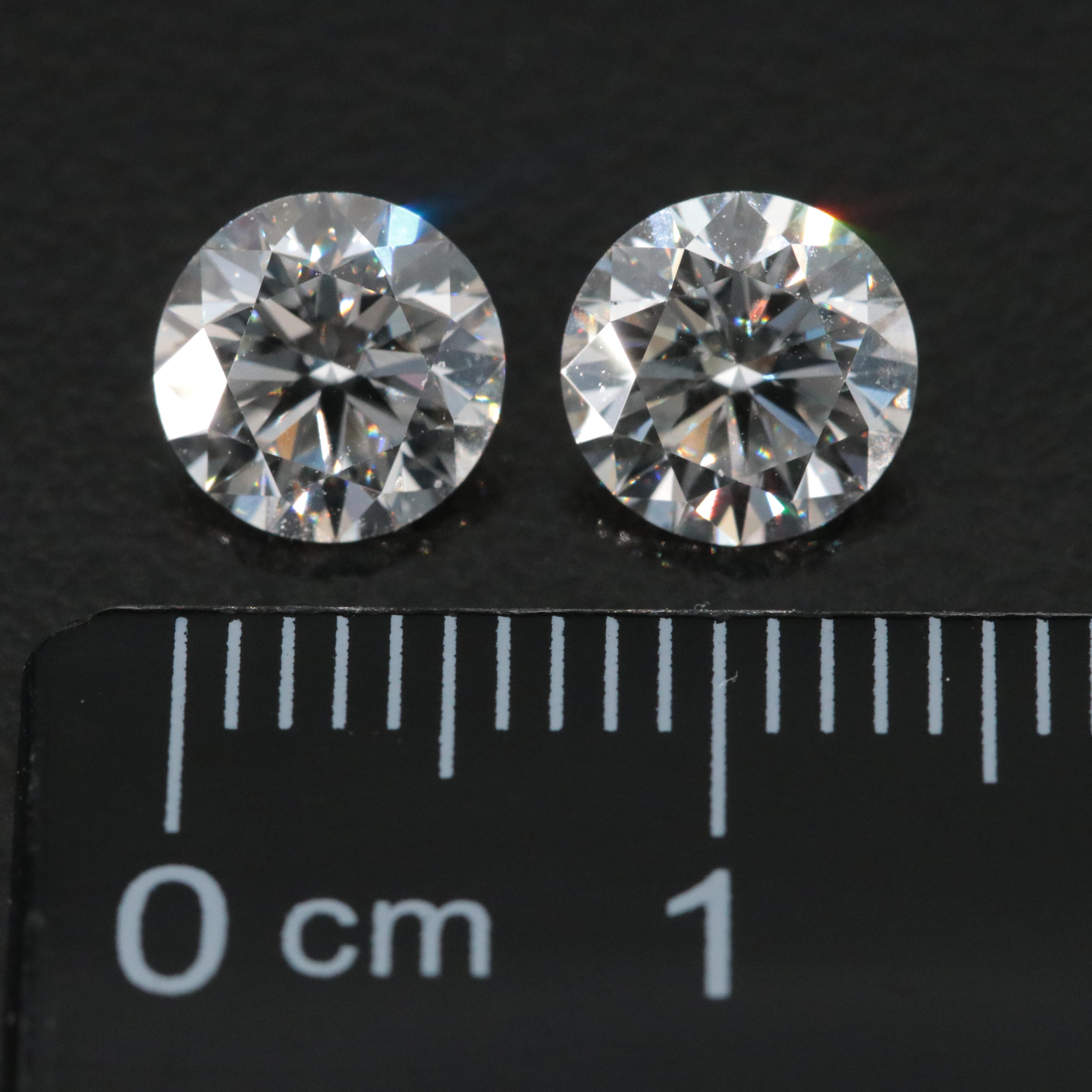 Loose 2.18 CTW Lab Grown Diamond Pair with IGI Reports