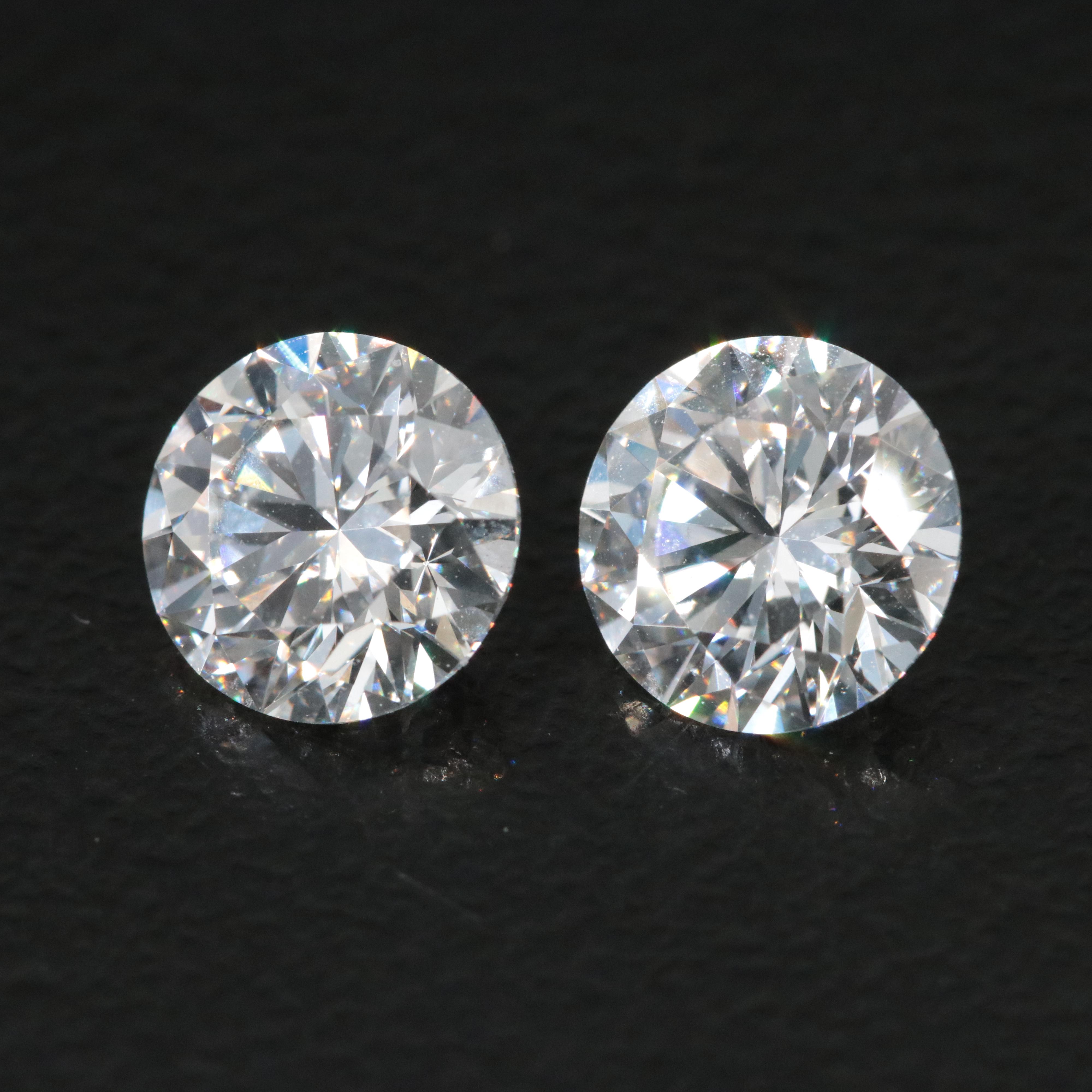 Loose 2.18 CTW Lab Grown Diamond Pair with IGI Reports