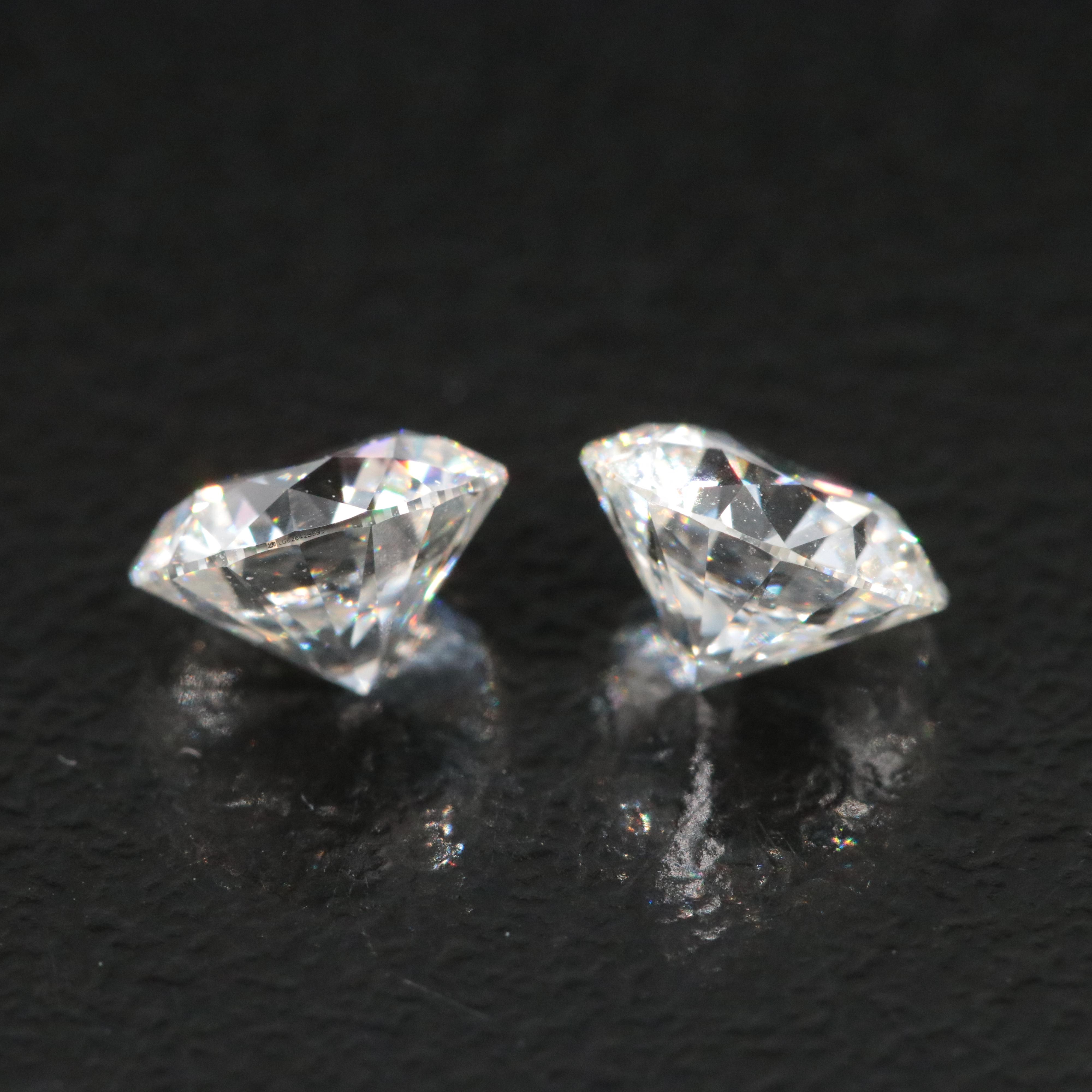 Loose 2.18 CTW Lab Grown Diamond Pair with IGI Reports