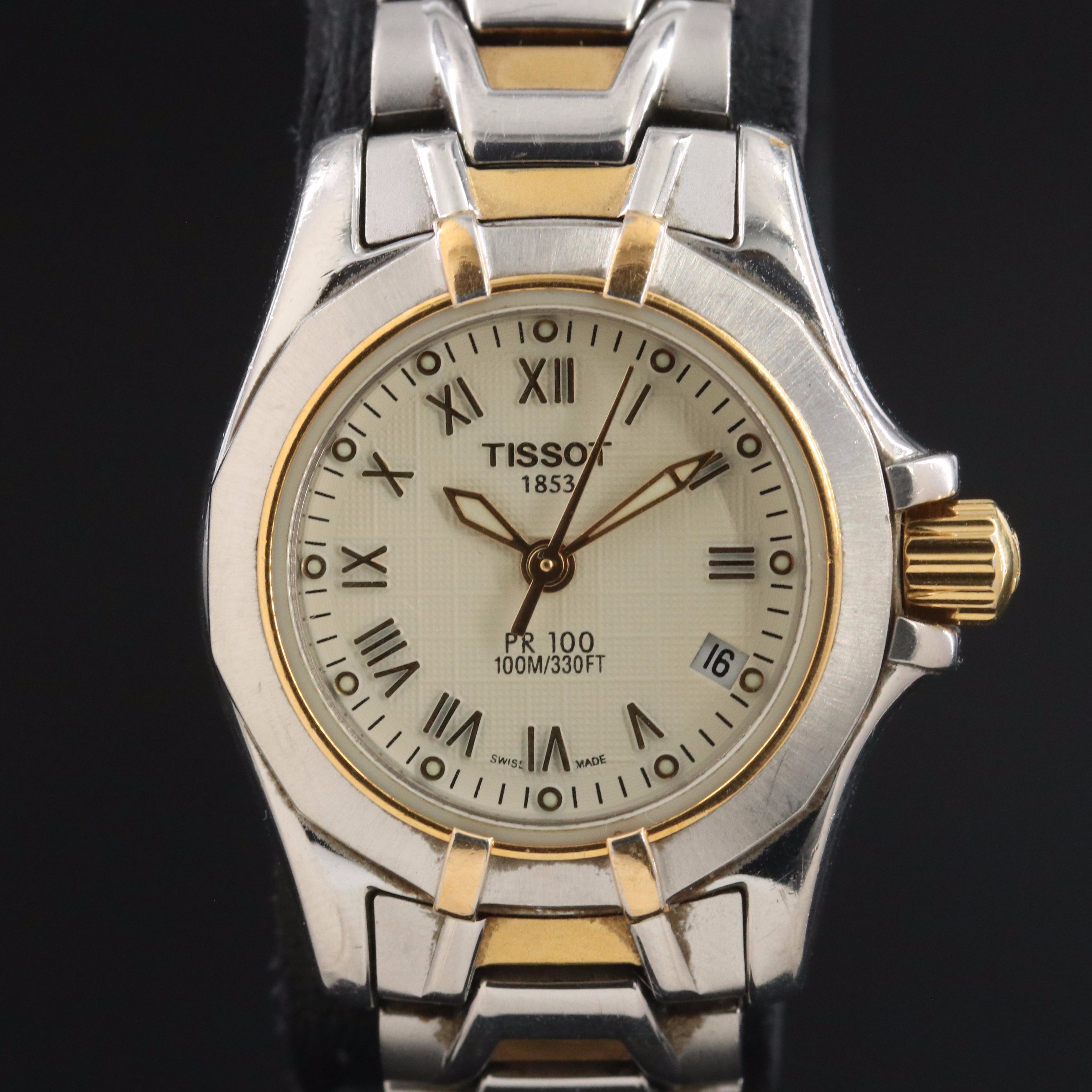 Tissot PR100 Cream Dial 25mm Two-Tone Steel Quartz Watch P630/730