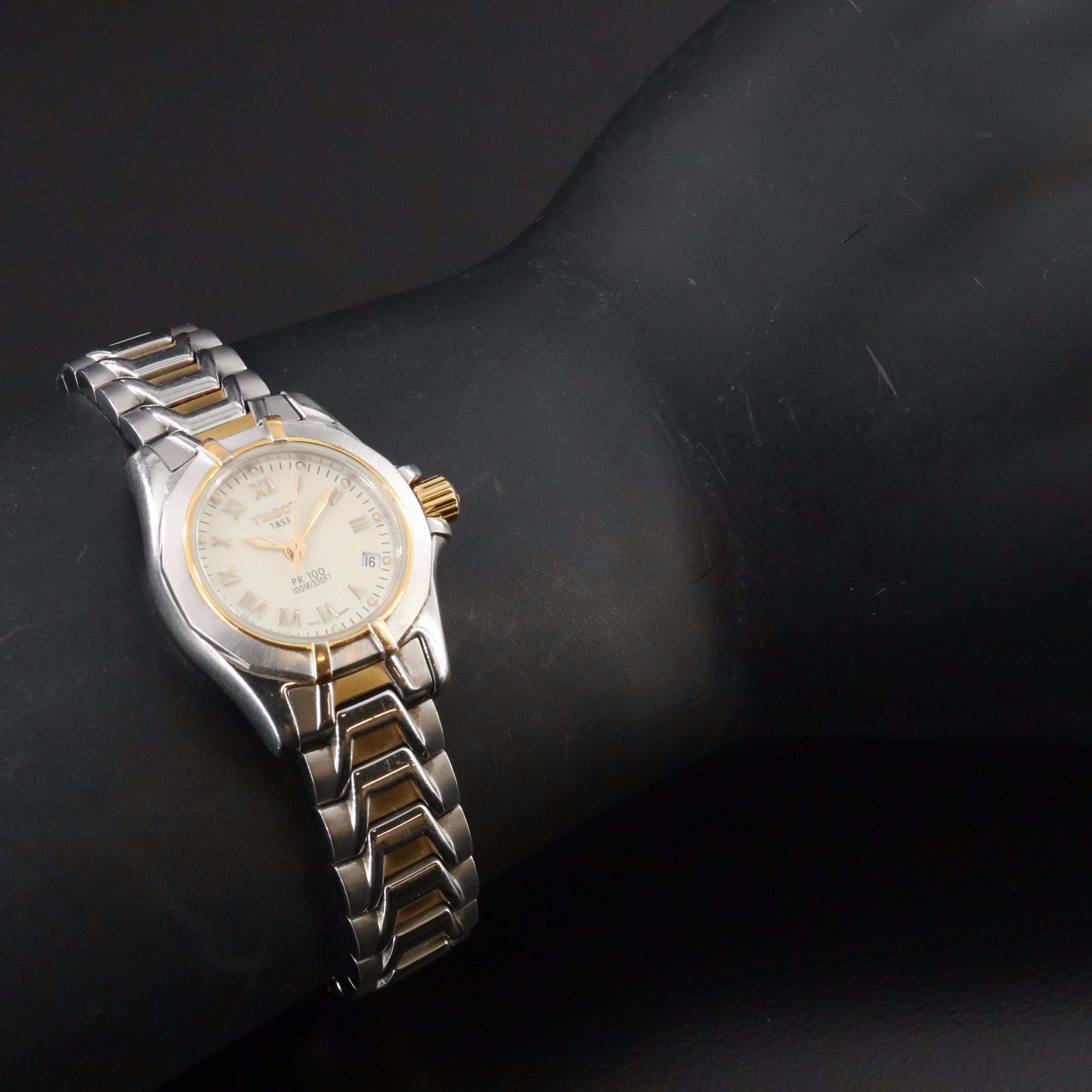 Tissot PR100 Cream Dial 25mm Two-Tone Steel Quartz Watch P630/730