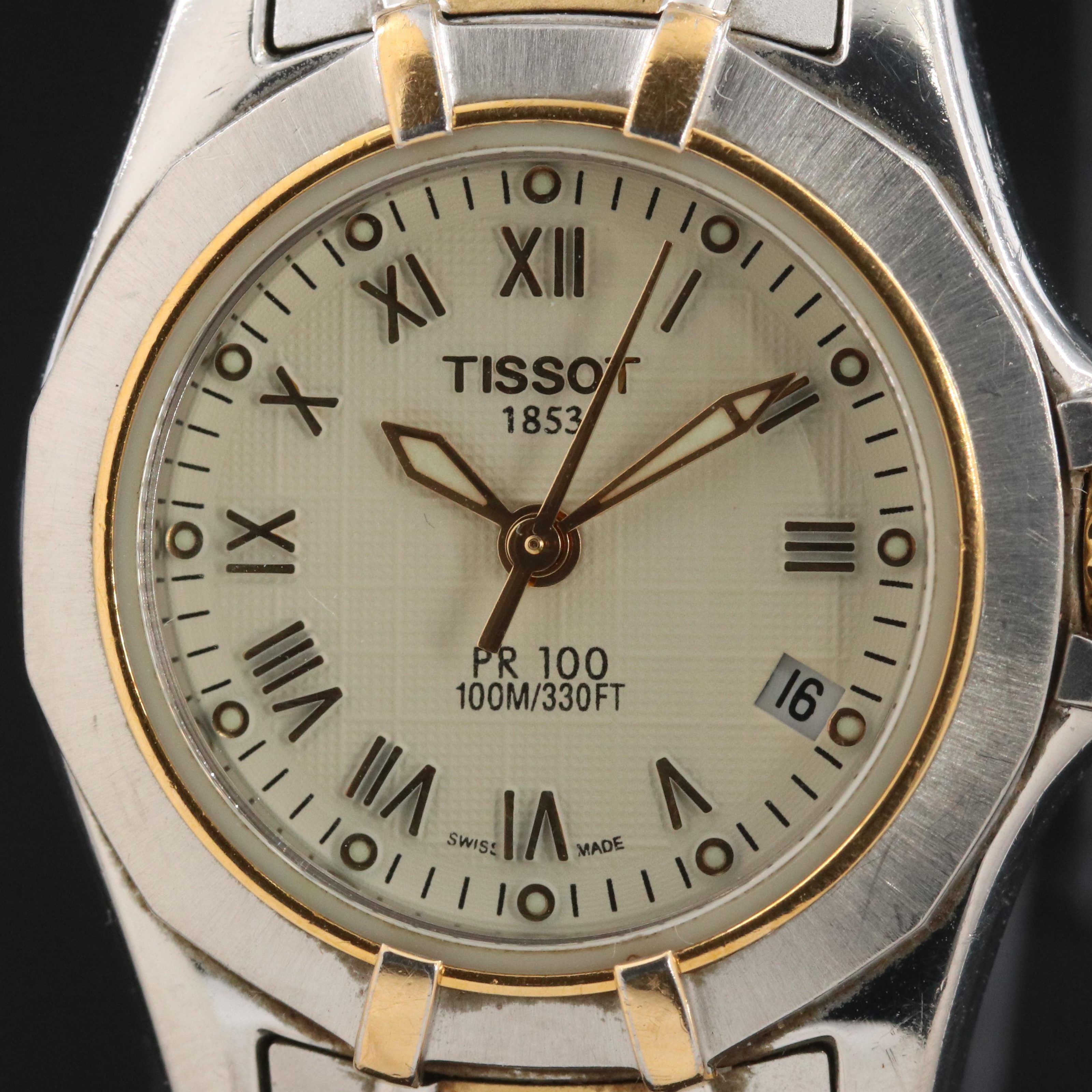 Tissot PR100 Cream Dial 25mm Two-Tone Steel Quartz Watch P630/730