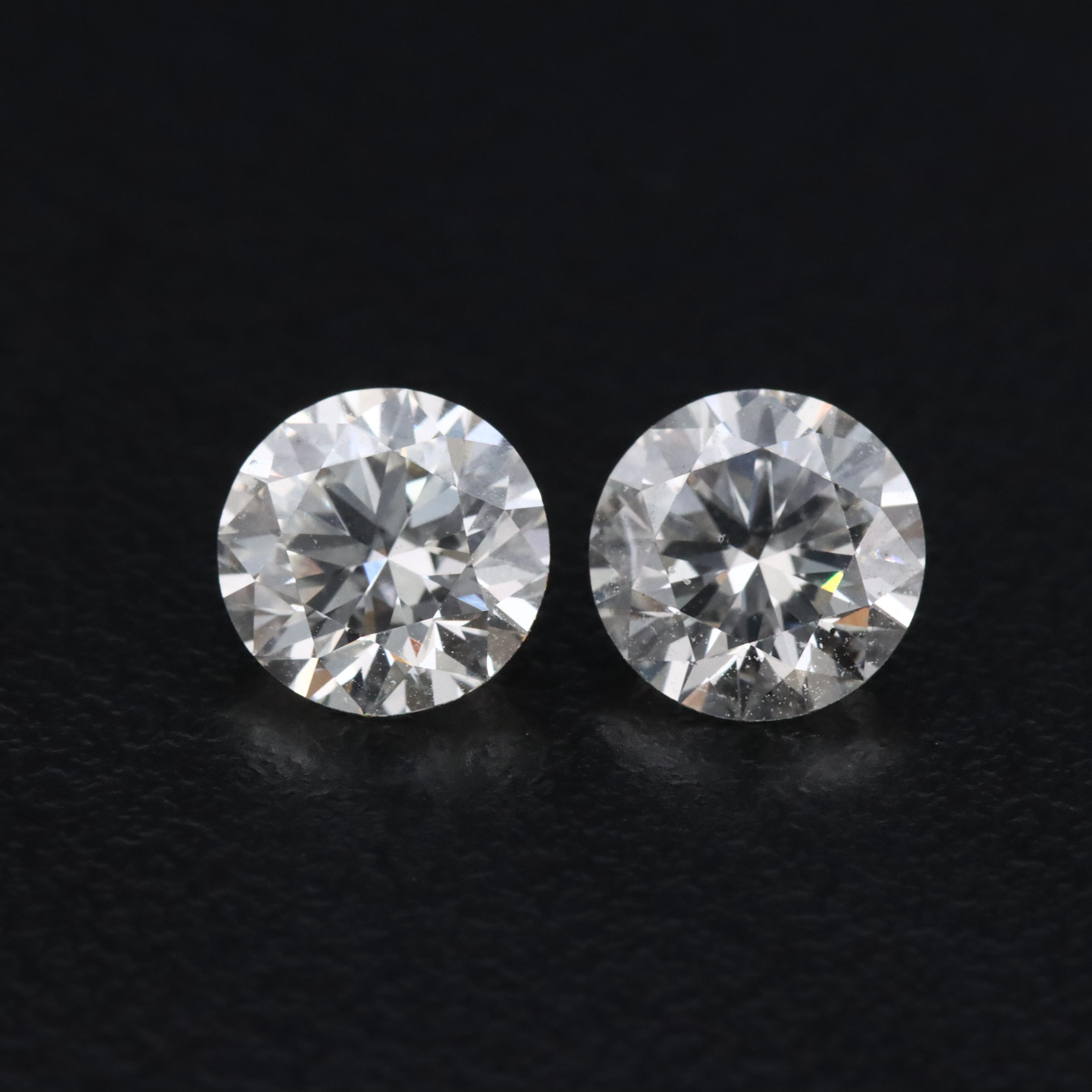 Loose 2.02 CTW Lab Grown Diamond Pair with IGI Reports
