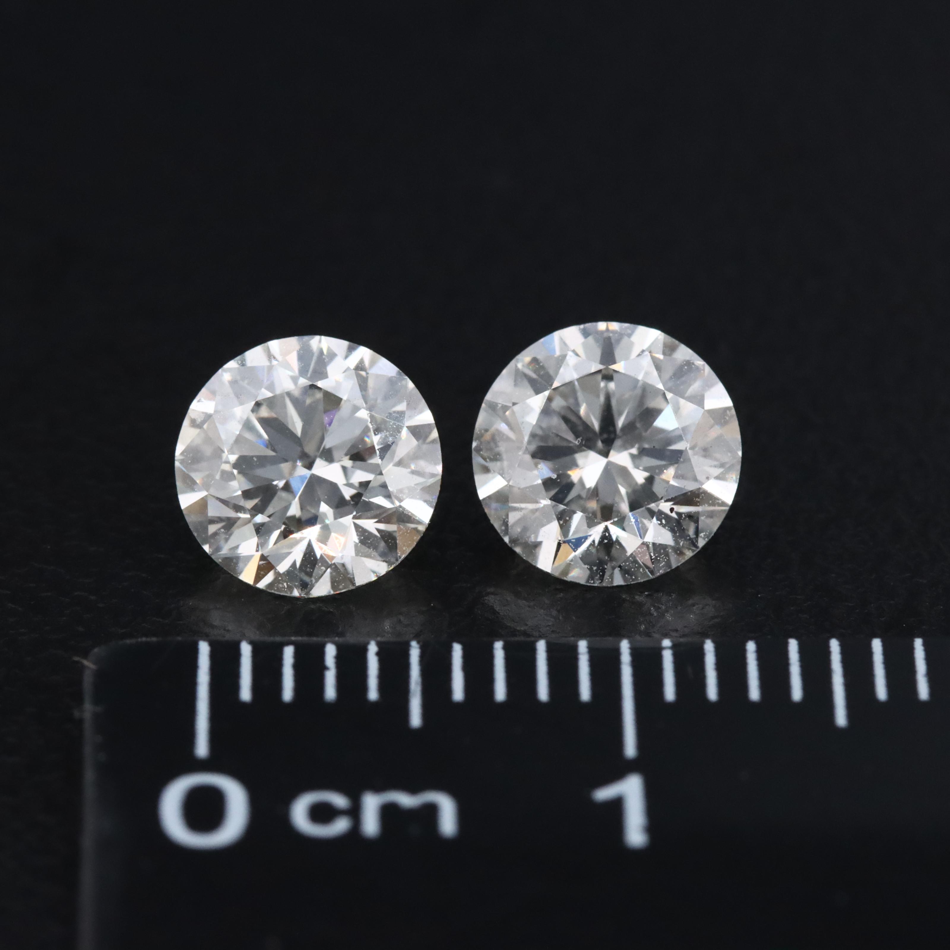 Loose 2.02 CTW Lab Grown Diamond Pair with IGI Reports