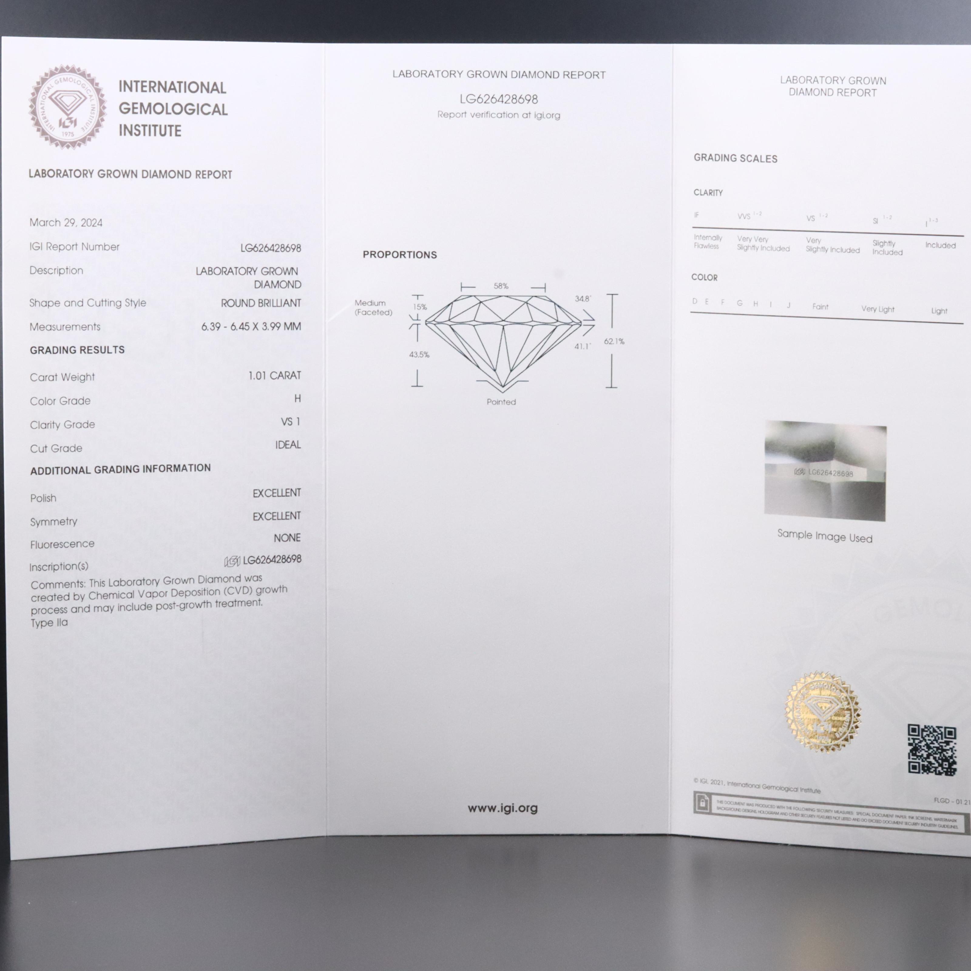Loose 2.02 CTW Lab Grown Diamond Pair with IGI Reports