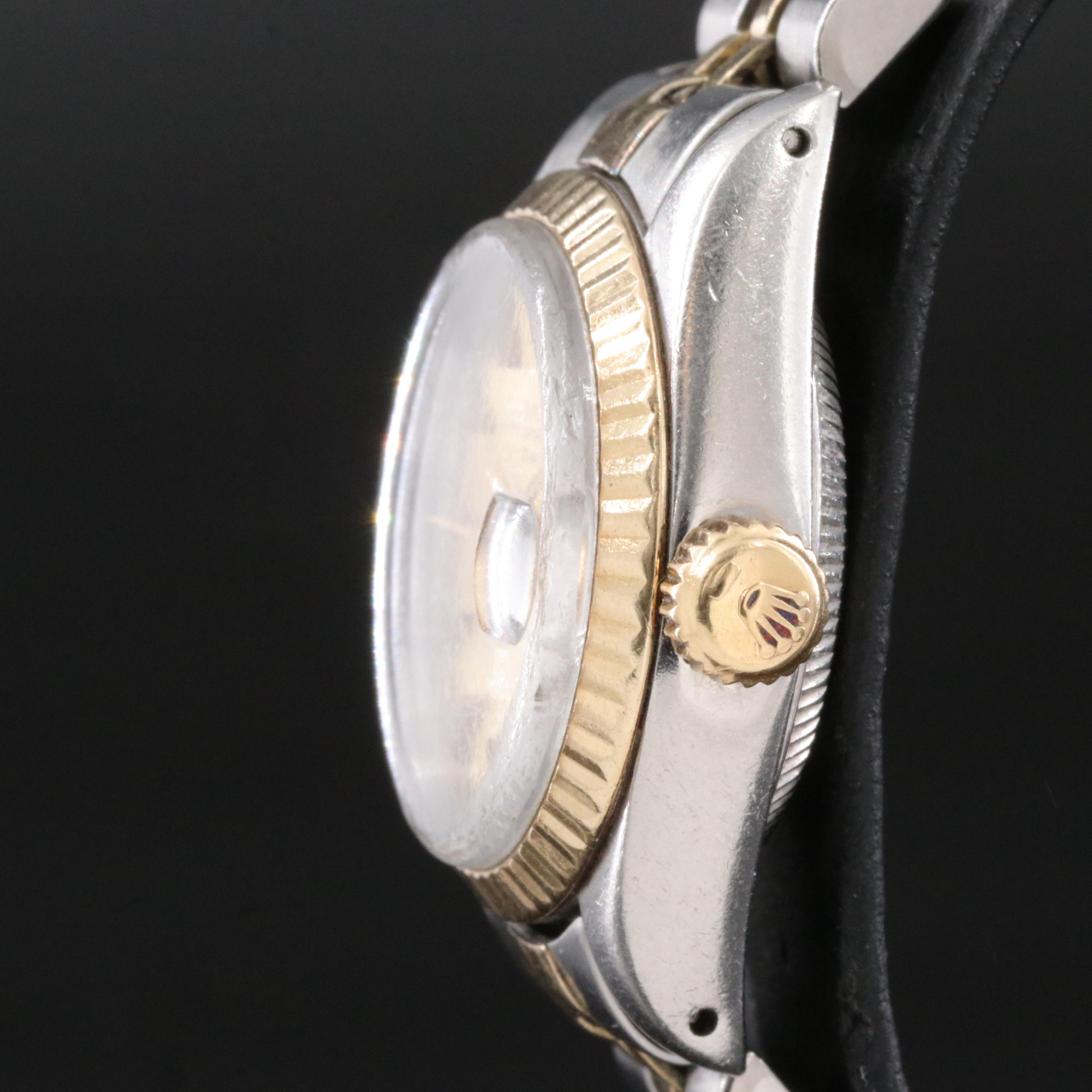 Rolex Oyster Perpetual Date Champagne 26mm 14K & Steel Automatic Watch c. 1979