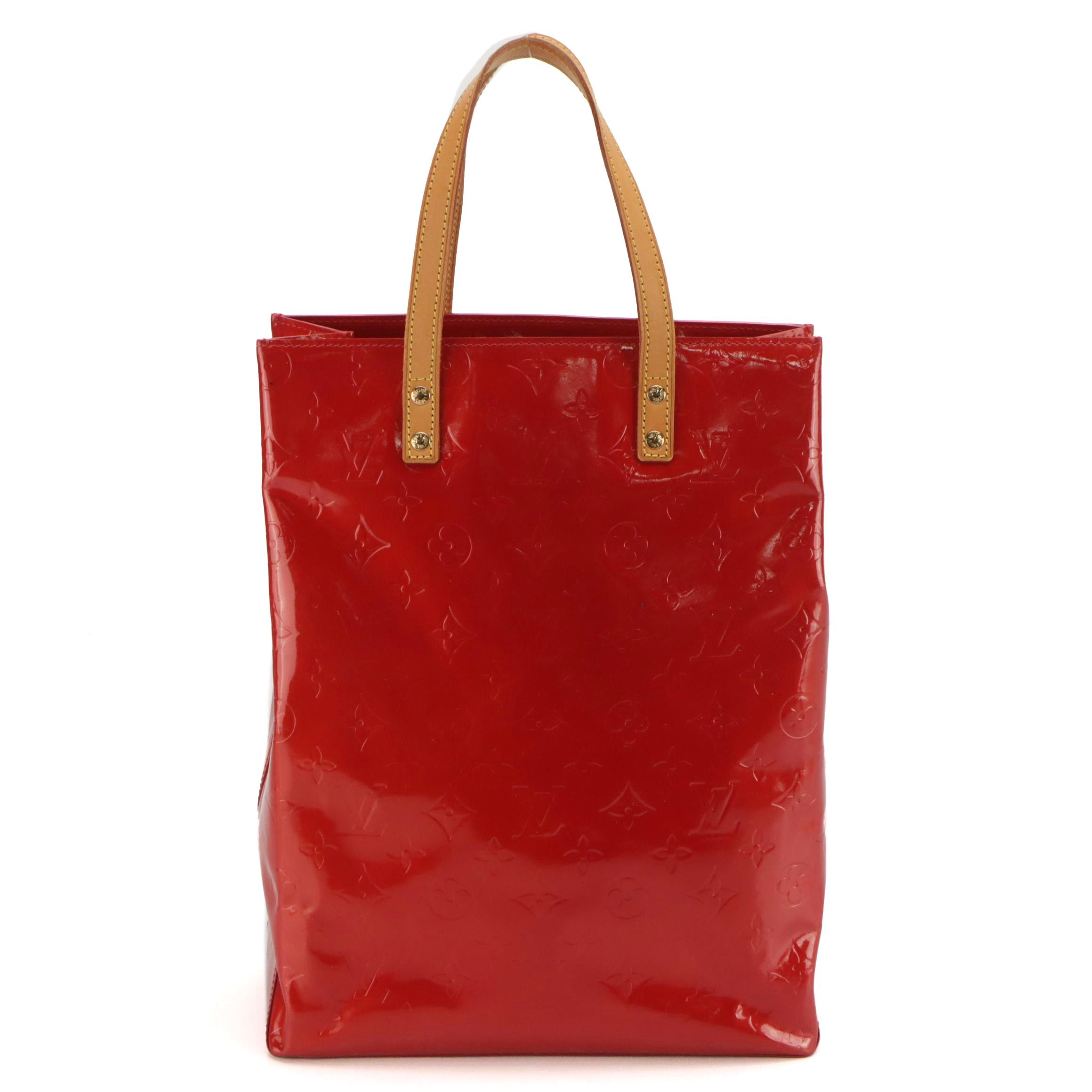 Louis Vuitton Reade MM Vertical Tote in Monogram Vernis