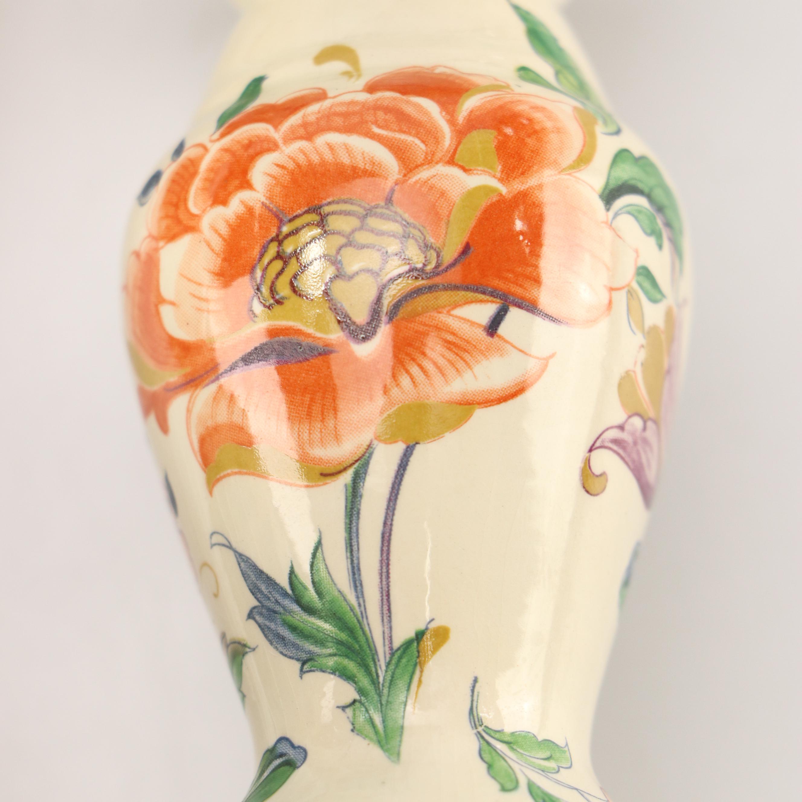 Dutch Polychrome Delft Candlesticks and Leeds Botanical Creamware Tureen