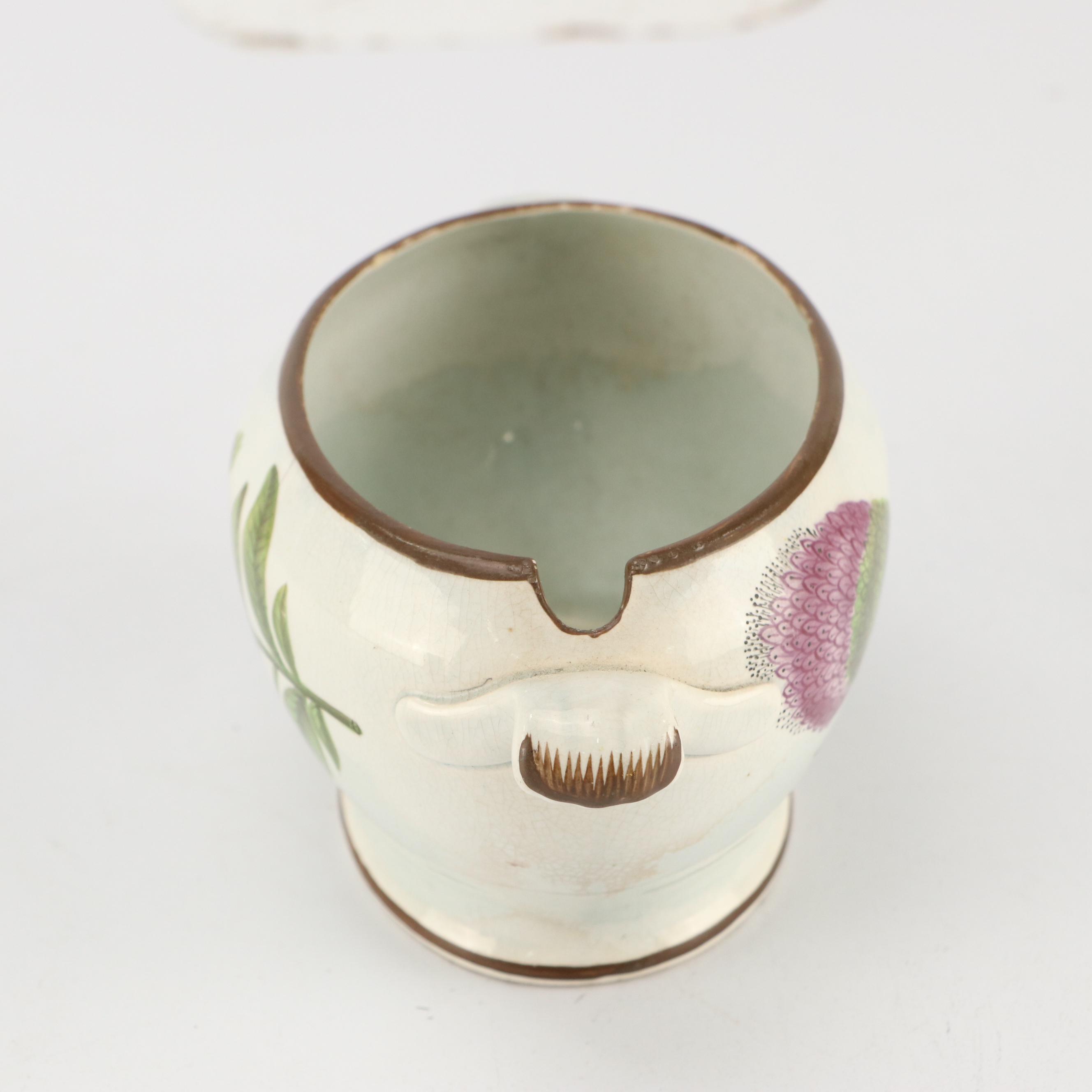 Dutch Polychrome Delft Candlesticks and Leeds Botanical Creamware Tureen