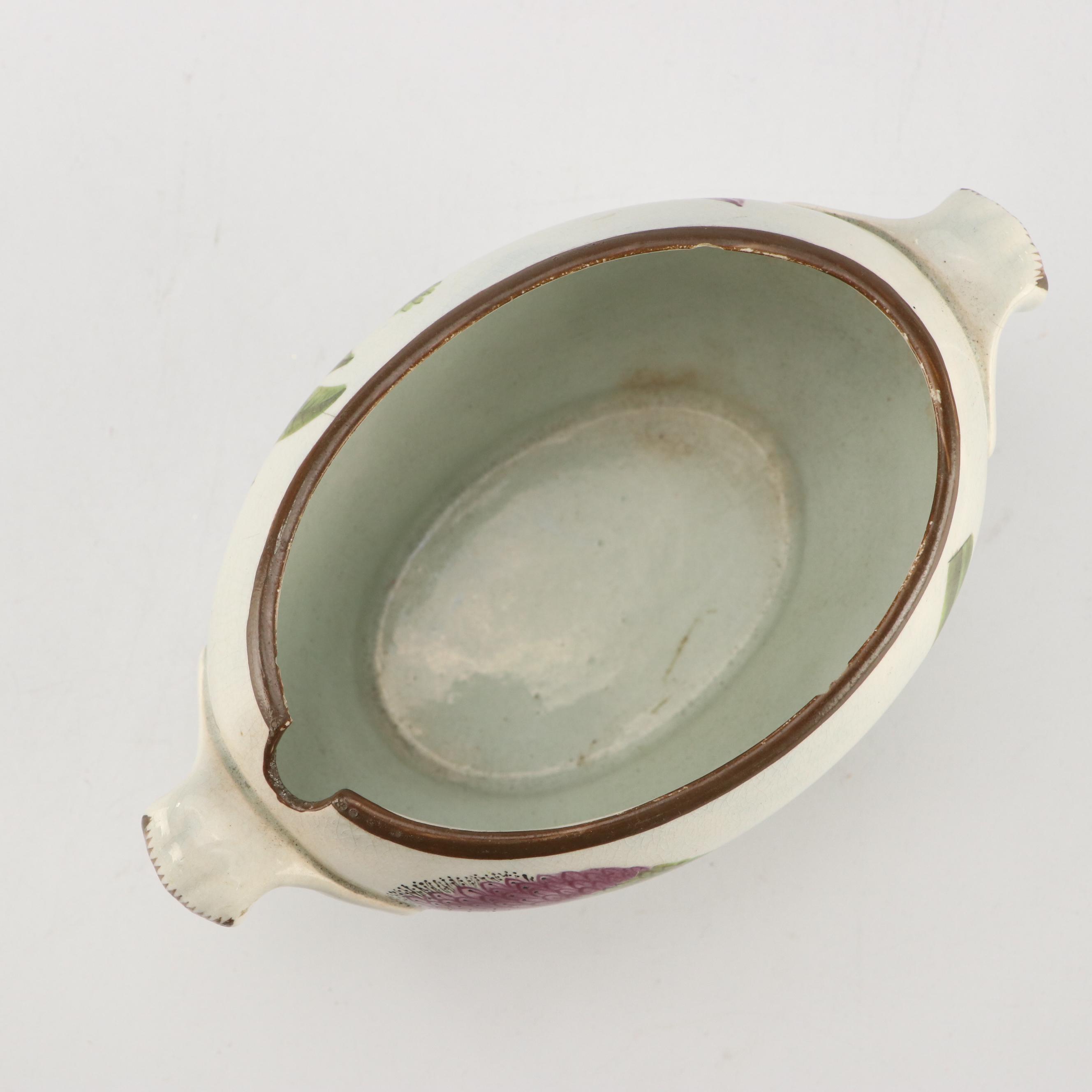 Dutch Polychrome Delft Candlesticks and Leeds Botanical Creamware Tureen