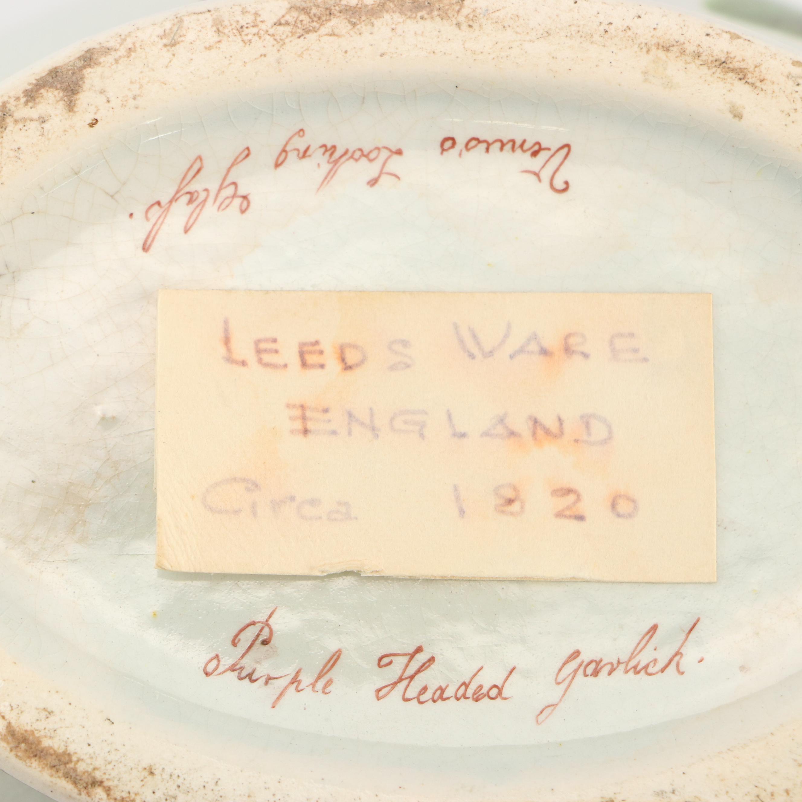 Dutch Polychrome Delft Candlesticks and Leeds Botanical Creamware Tureen