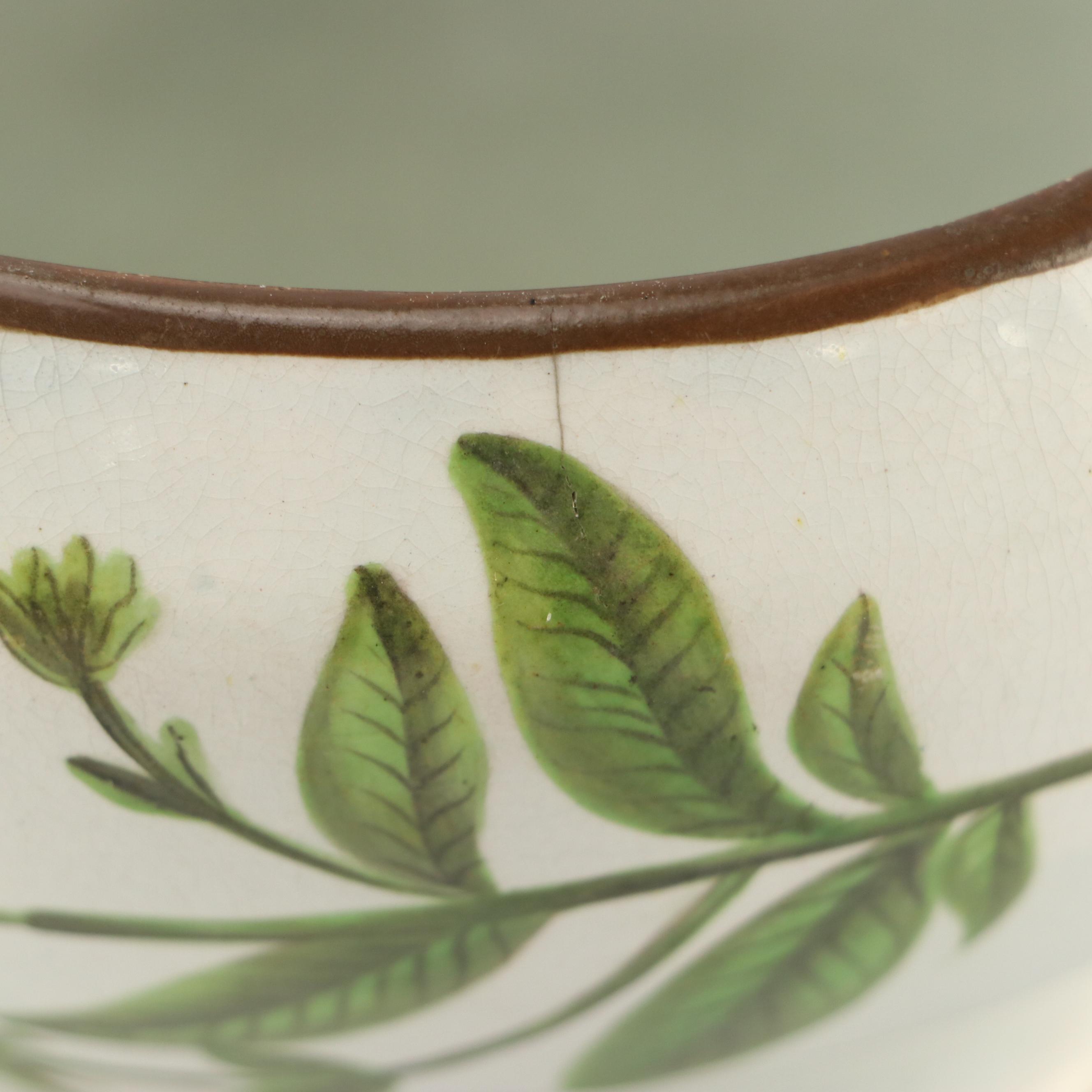 Dutch Polychrome Delft Candlesticks and Leeds Botanical Creamware Tureen