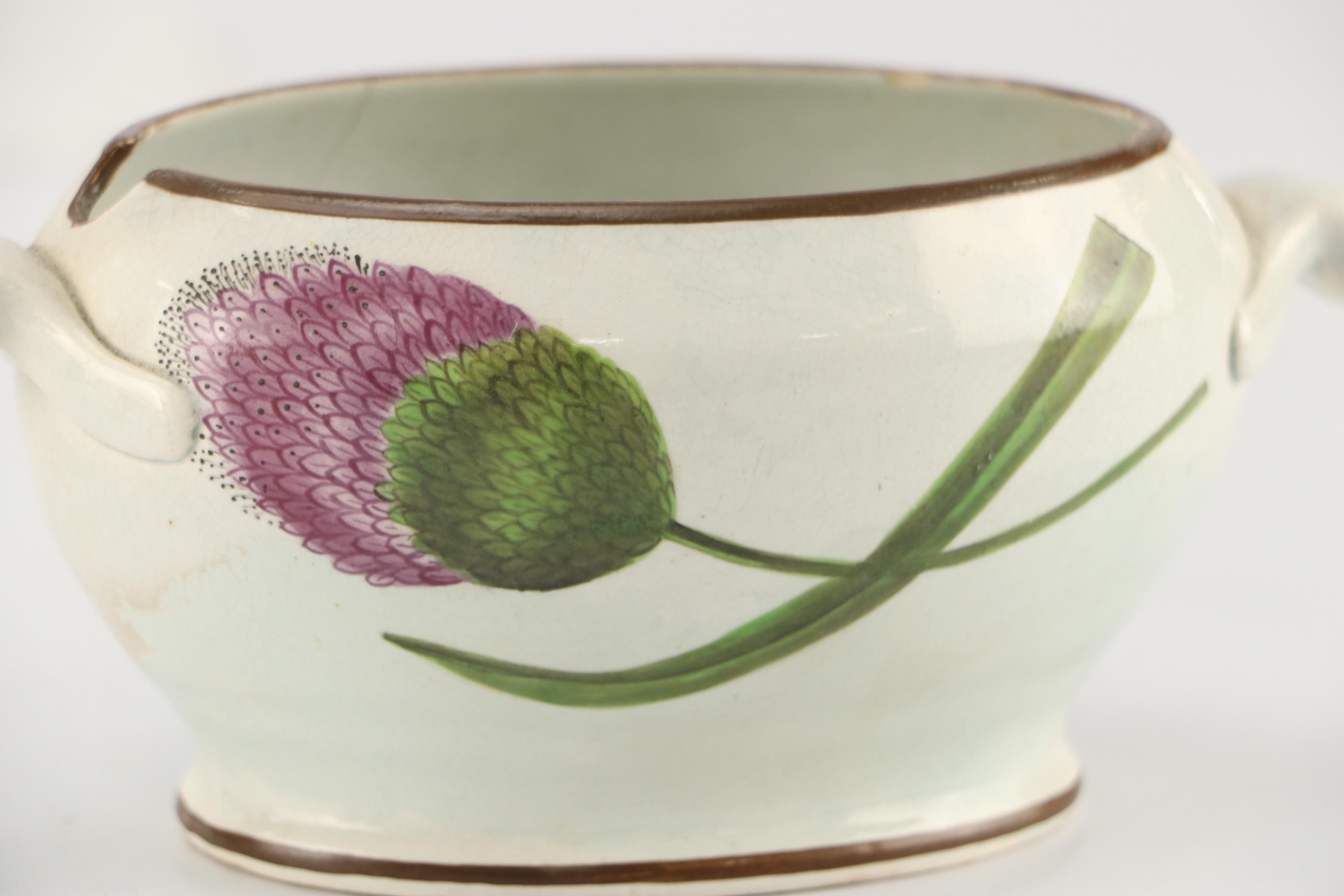 Dutch Polychrome Delft Candlesticks and Leeds Botanical Creamware Tureen