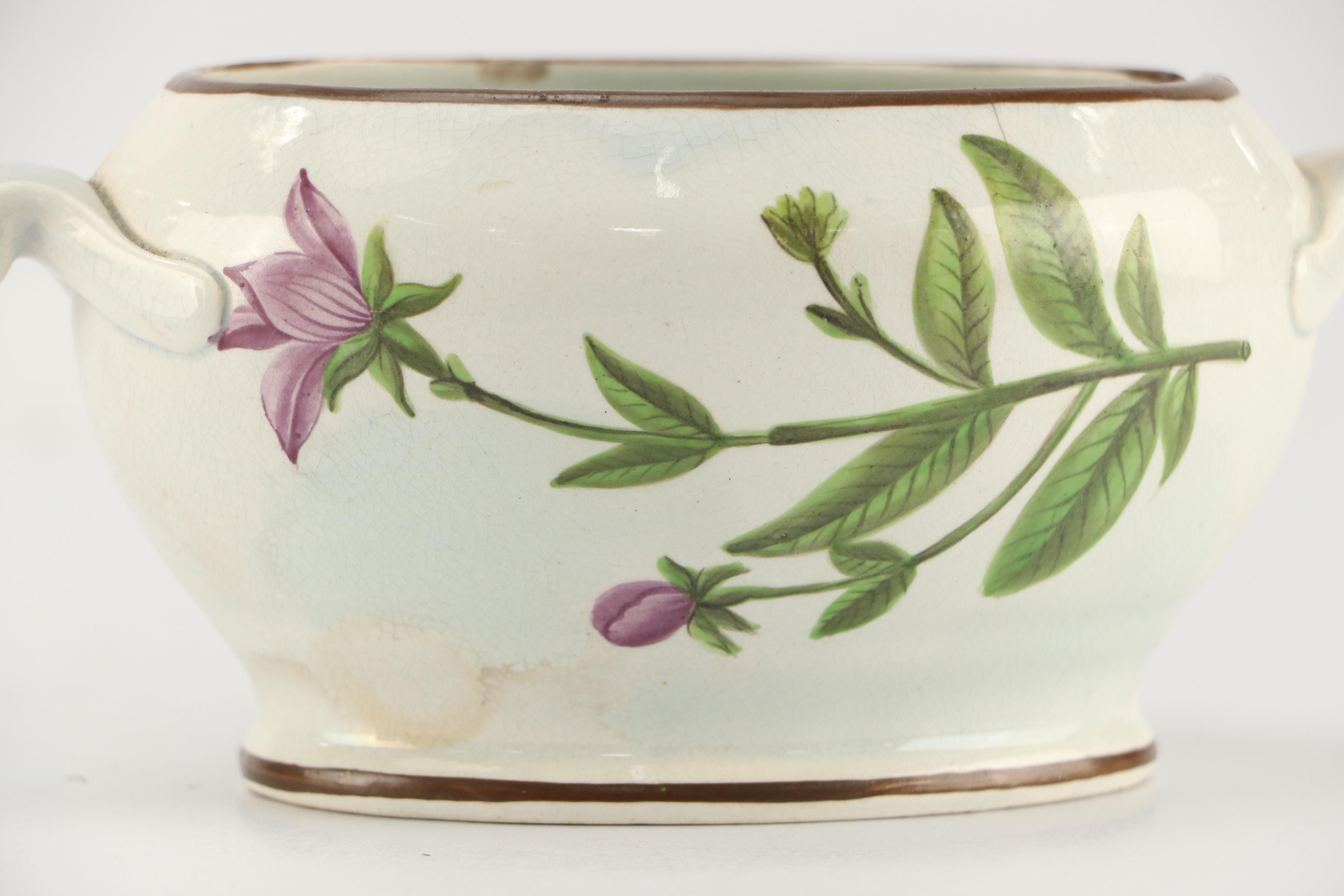 Dutch Polychrome Delft Candlesticks and Leeds Botanical Creamware Tureen