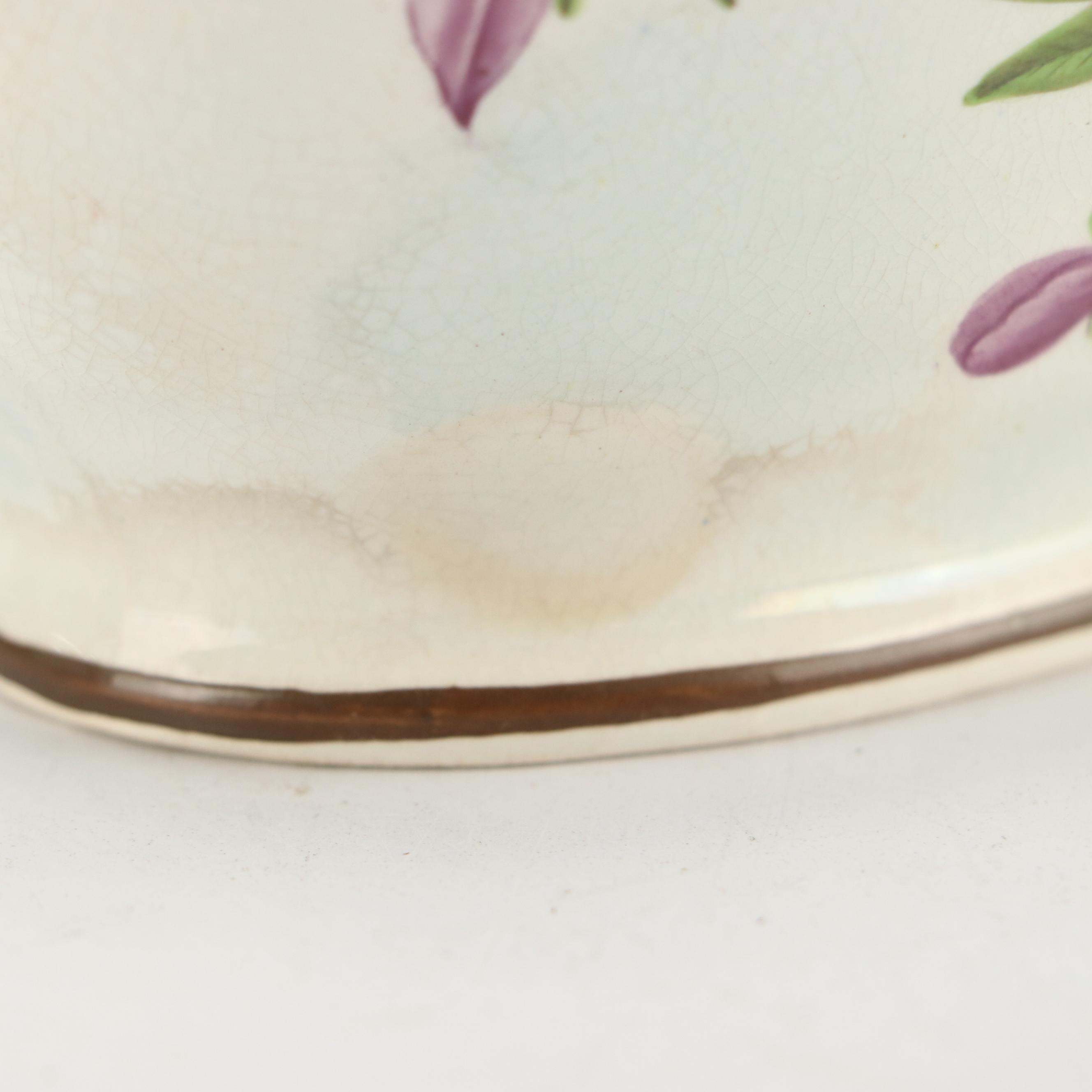 Dutch Polychrome Delft Candlesticks and Leeds Botanical Creamware Tureen