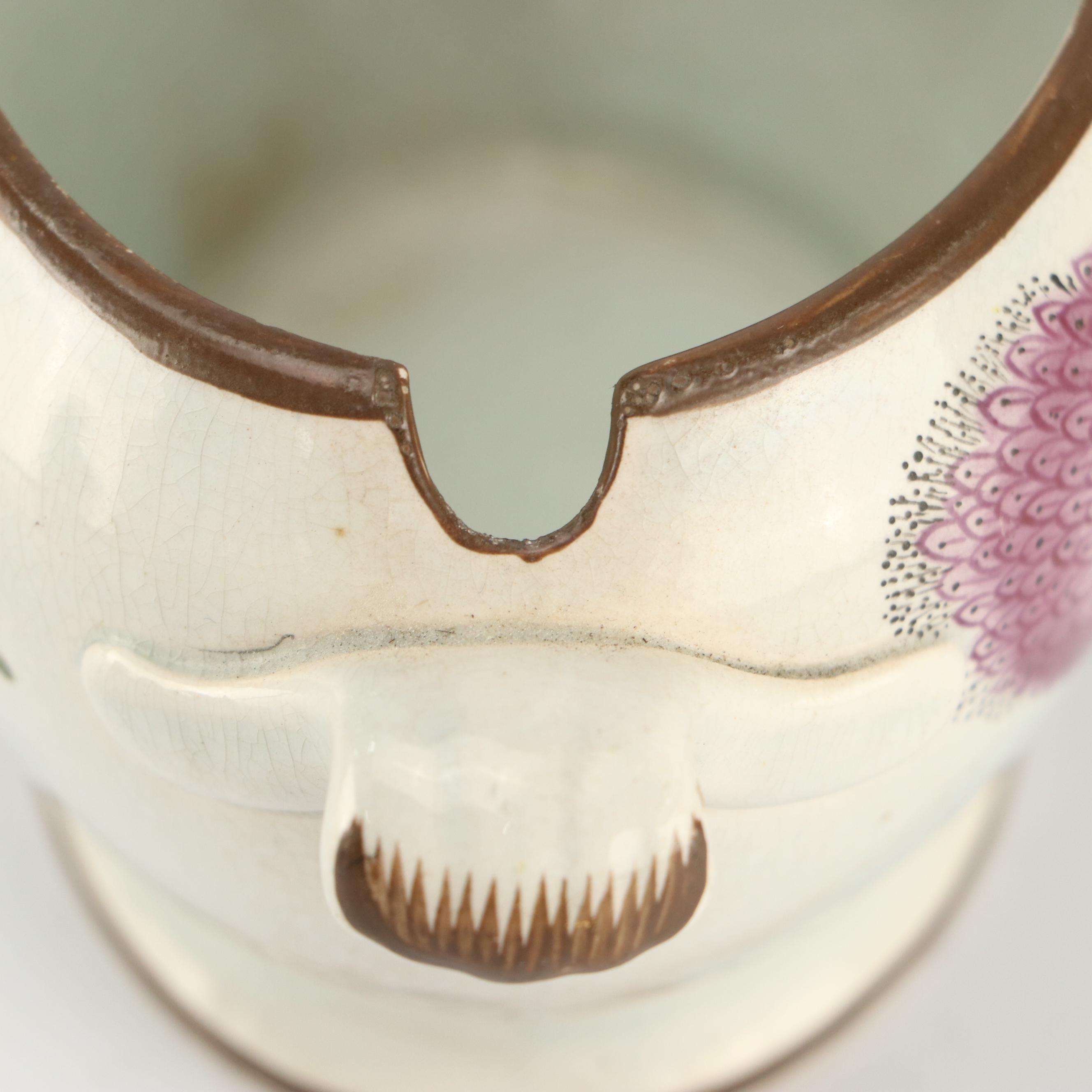 Dutch Polychrome Delft Candlesticks and Leeds Botanical Creamware Tureen