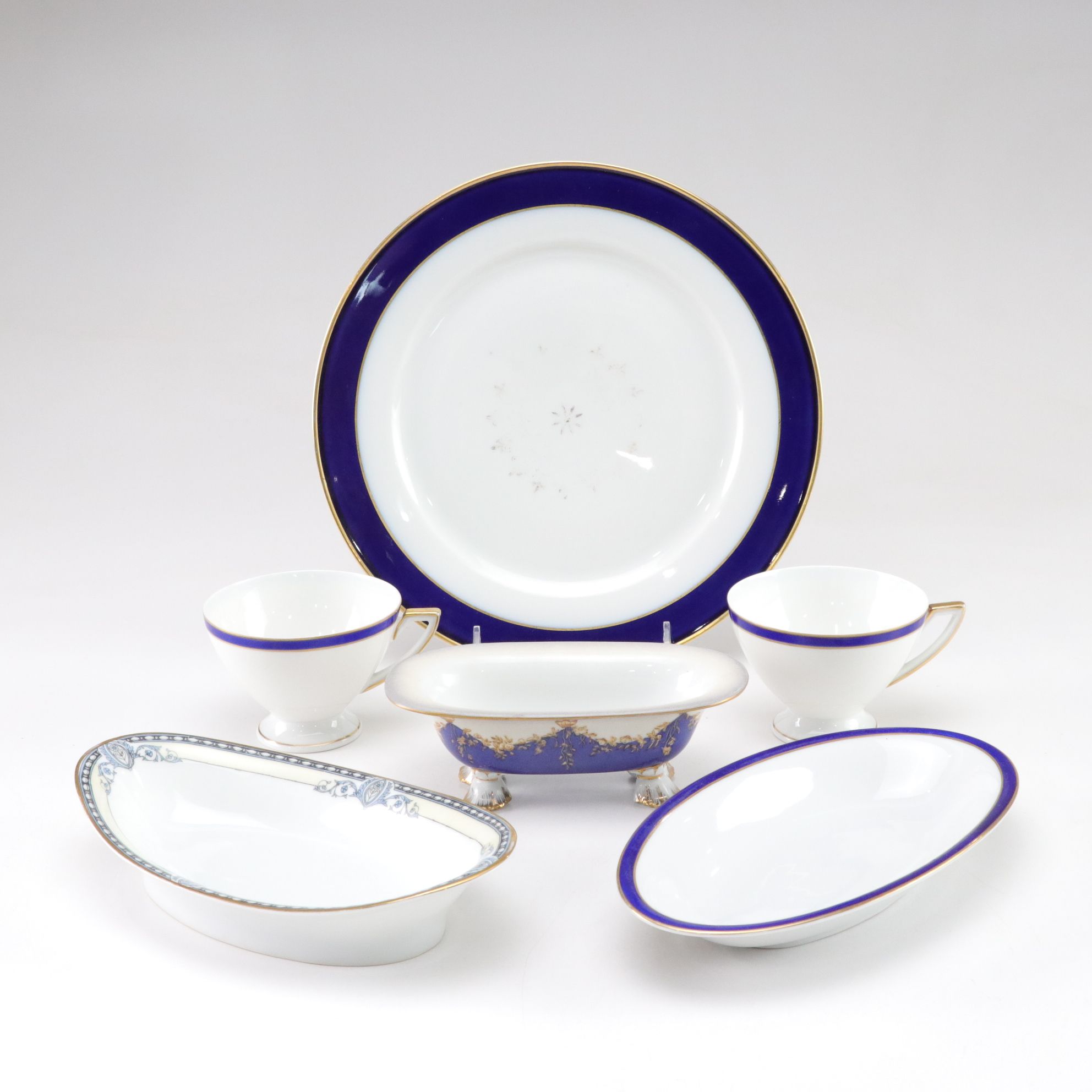 Johann Haviland Gilt & Cobalt Porcelain with Noritake "Chanesta" Bowl and More