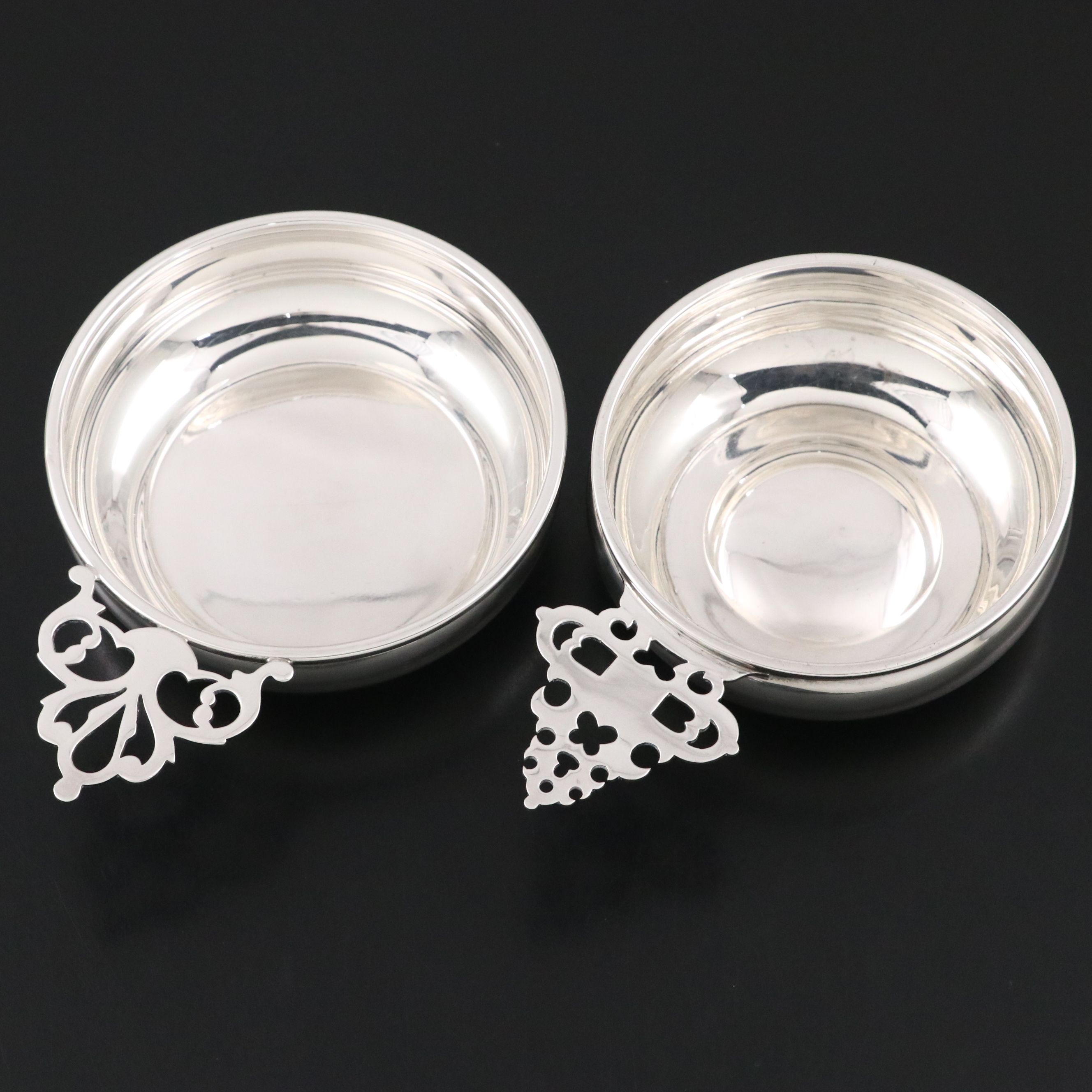 Watson John Coney Replica and Watrous Sterling Silver Porringers