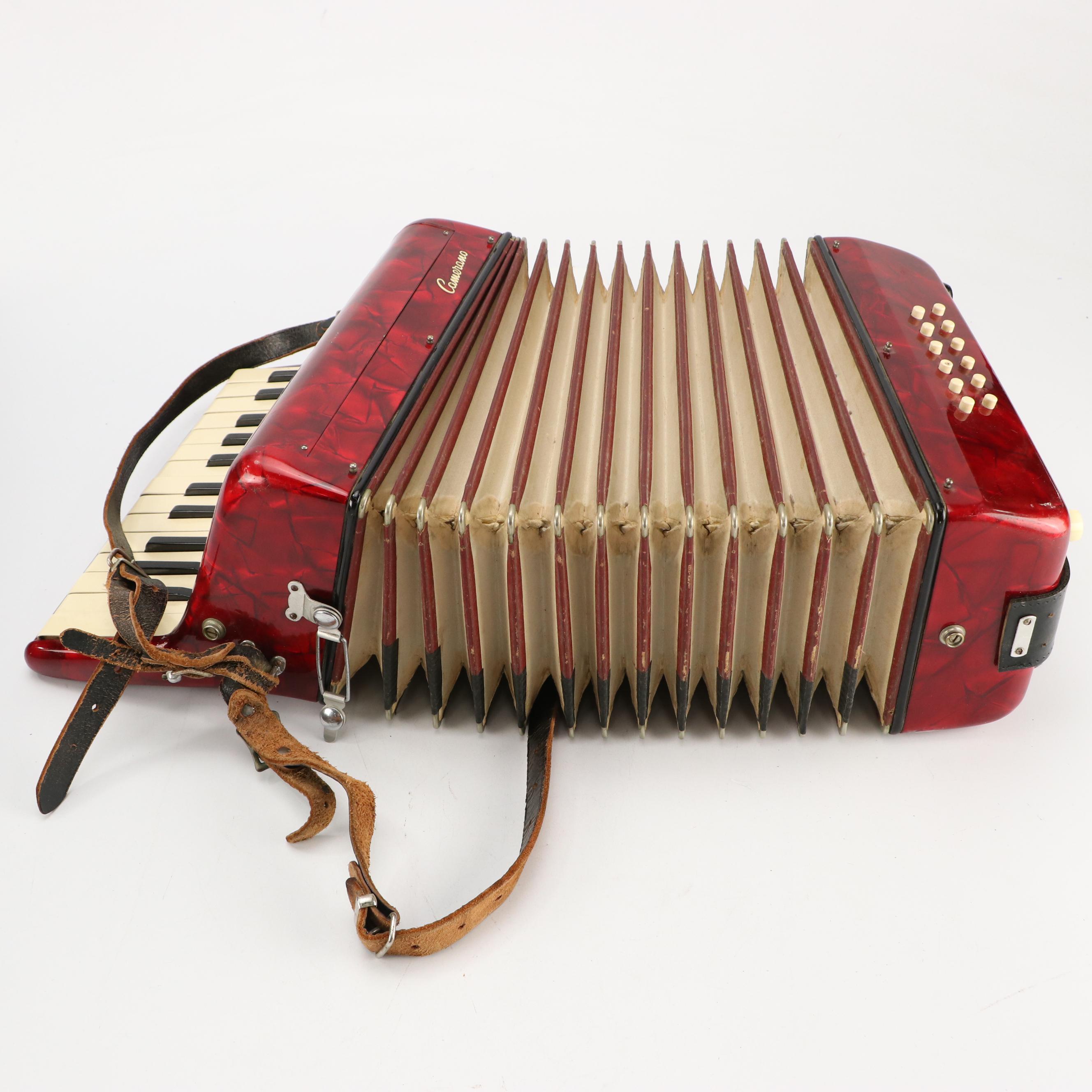 Camerano Italian Piano Accordion with Travel Case and Sheet Music
