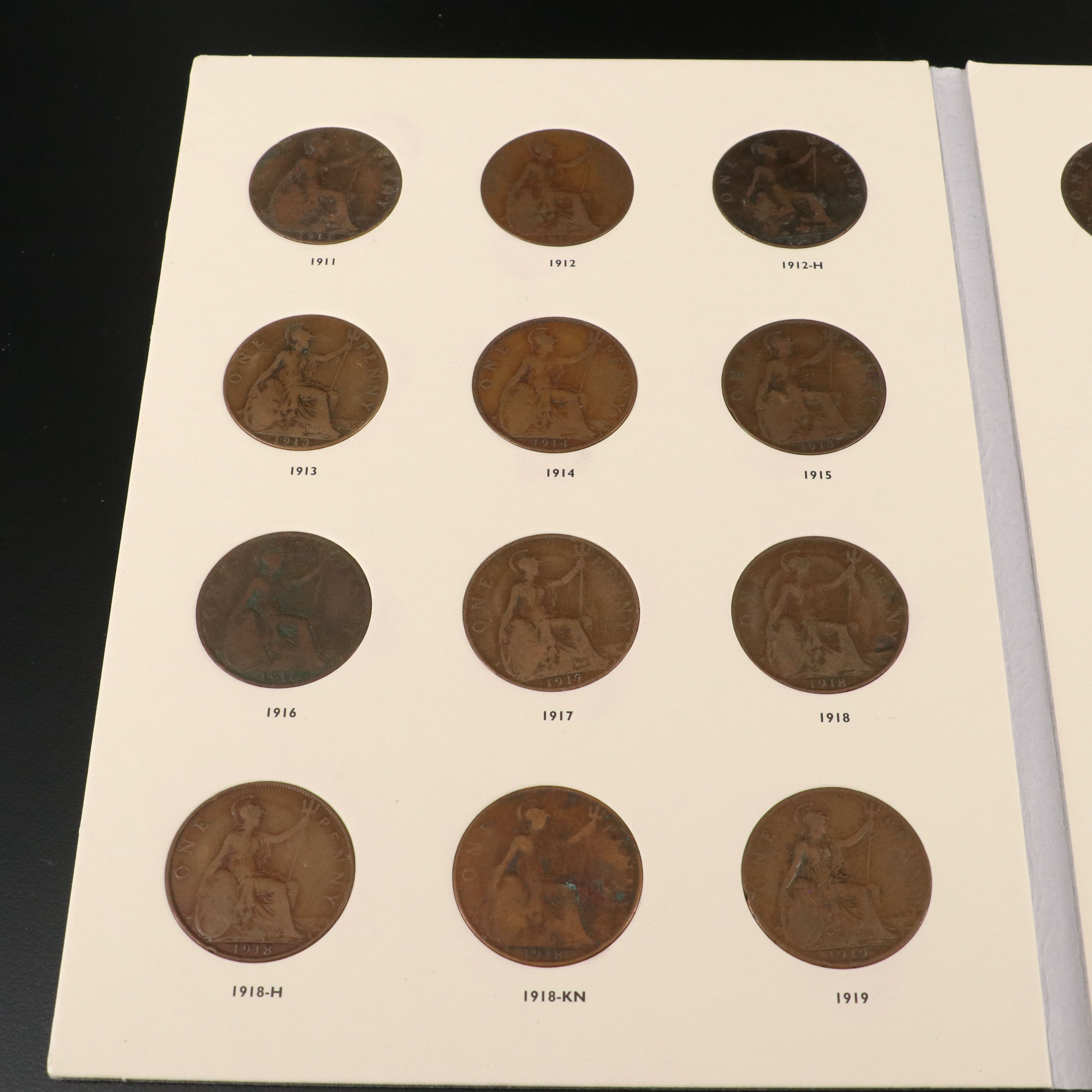 Three Albums of British Pennies, Australian Pennies, and More