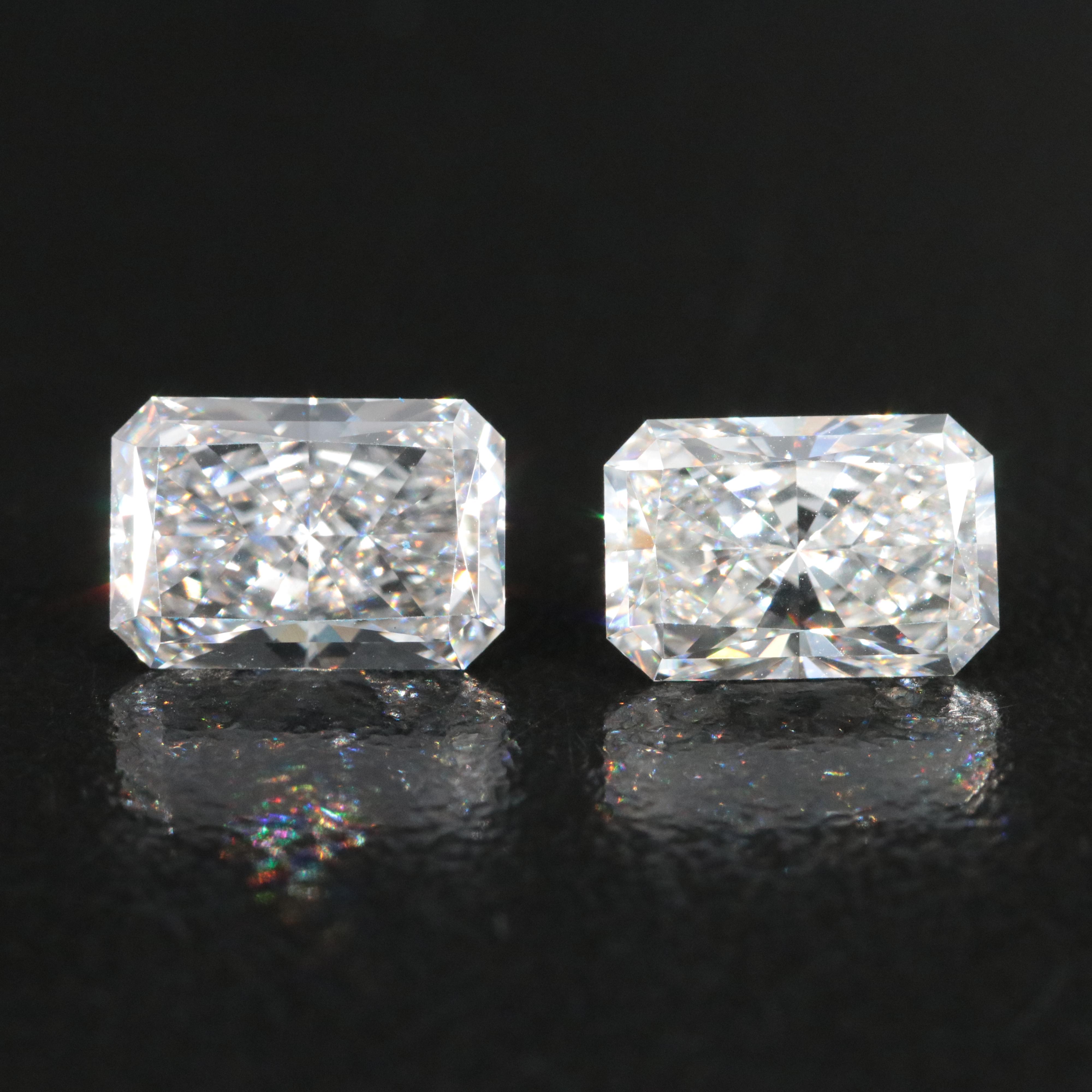 Loose 4.01 CTW Lab Grown Diamond Pair with IGI Reports