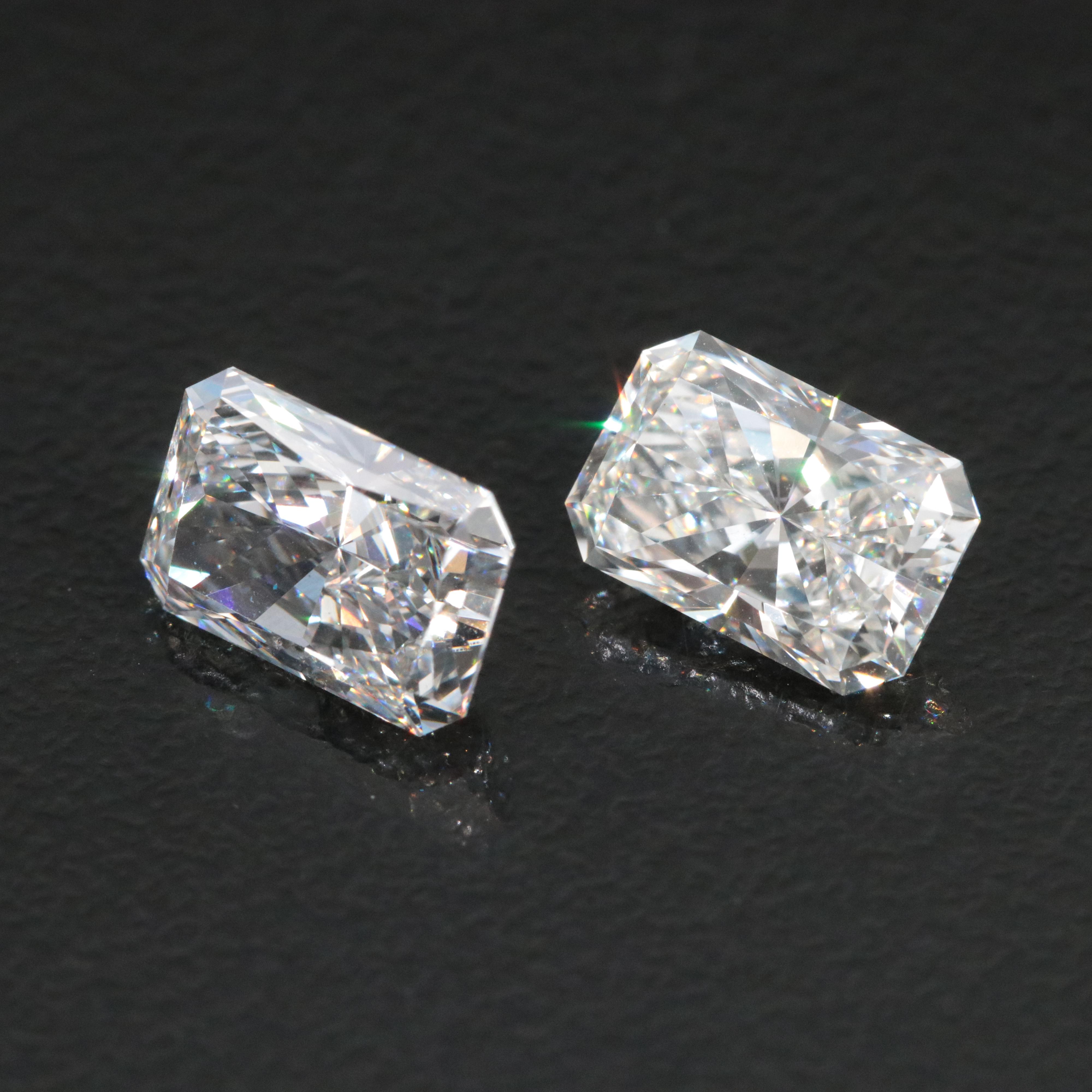 Loose 4.01 CTW Lab Grown Diamond Pair with IGI Reports