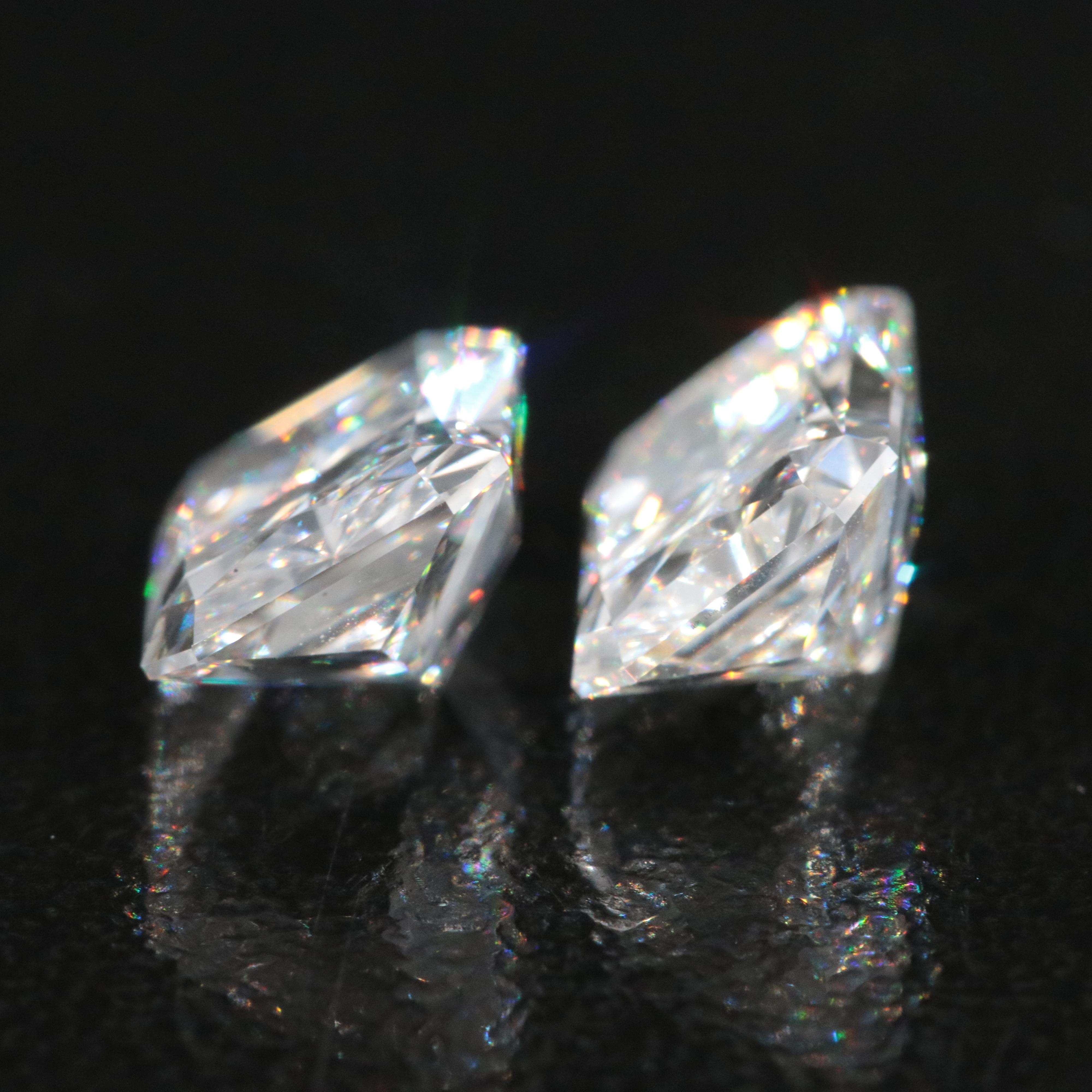 Loose 4.01 CTW Lab Grown Diamond Pair with IGI Reports