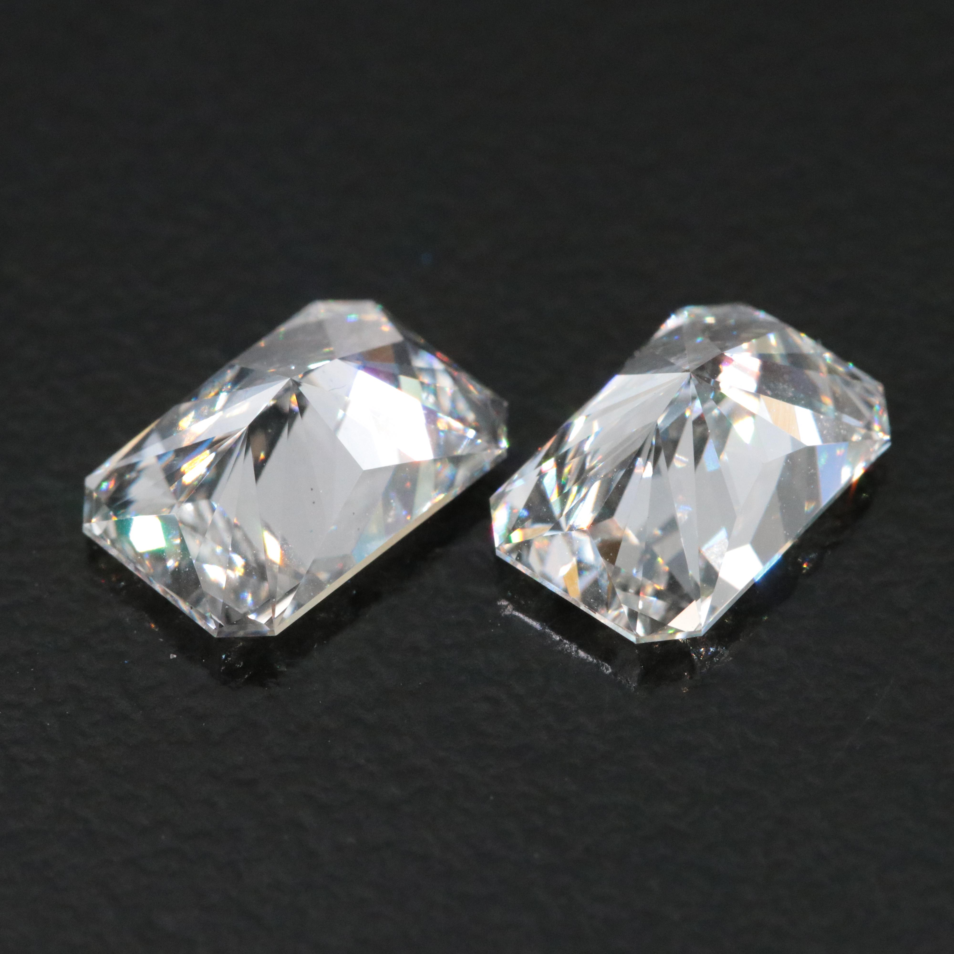 Loose 4.01 CTW Lab Grown Diamond Pair with IGI Reports