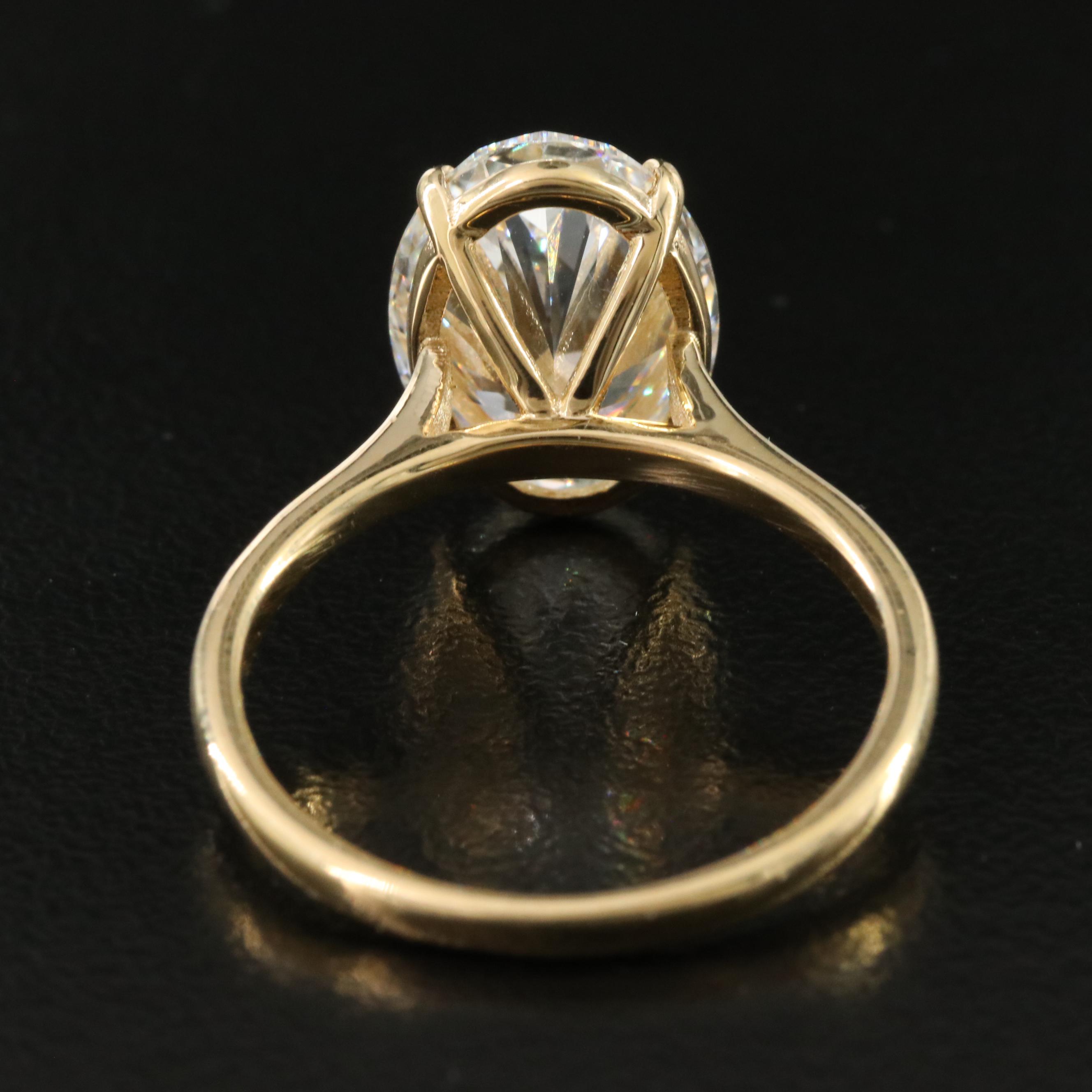 18K 5.01 CT Lab Grown Diamond Solitaire Ring with IGI Report