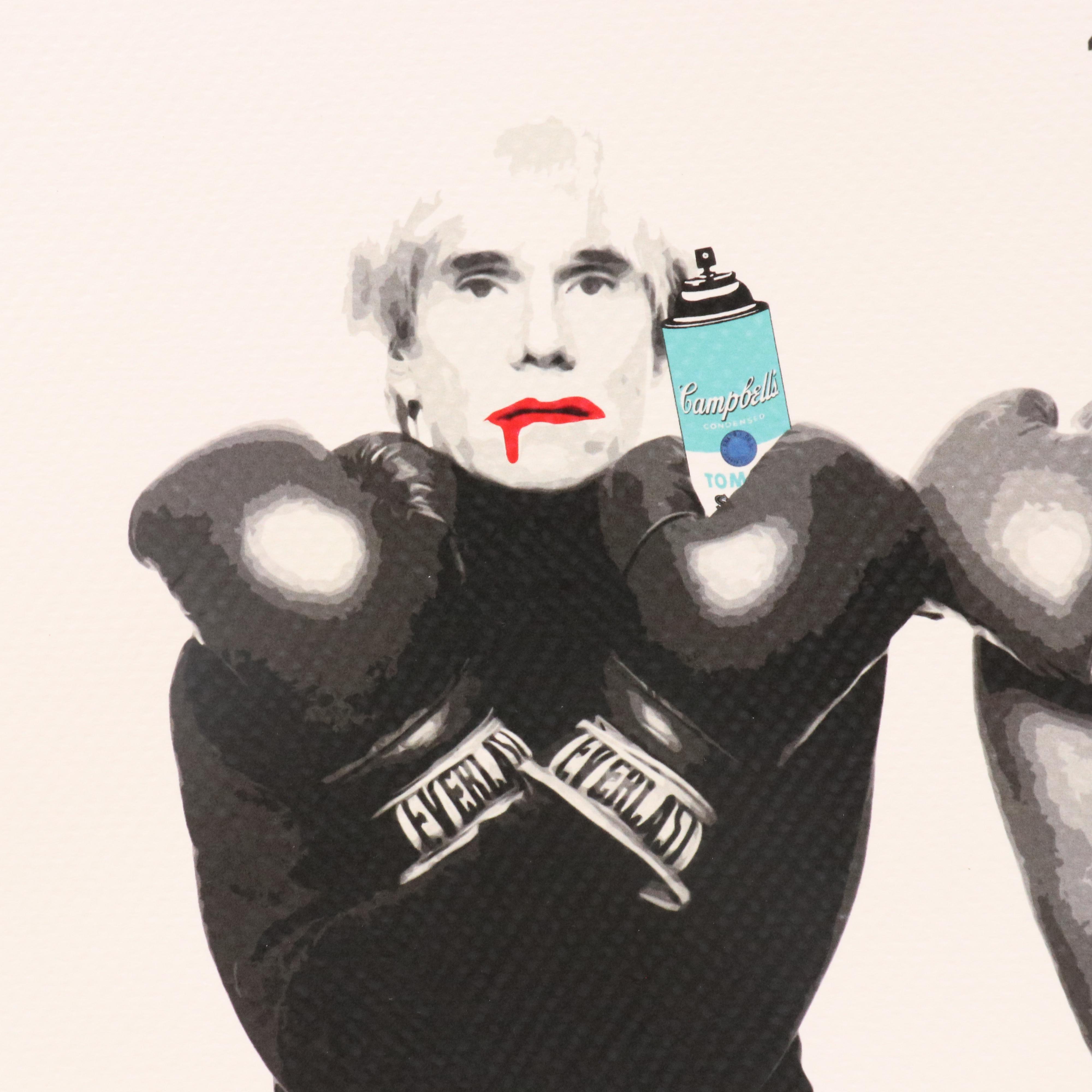 Death NYC Graphic Digital Print Featuring Basquiat and Andy Warhol, 21st Century