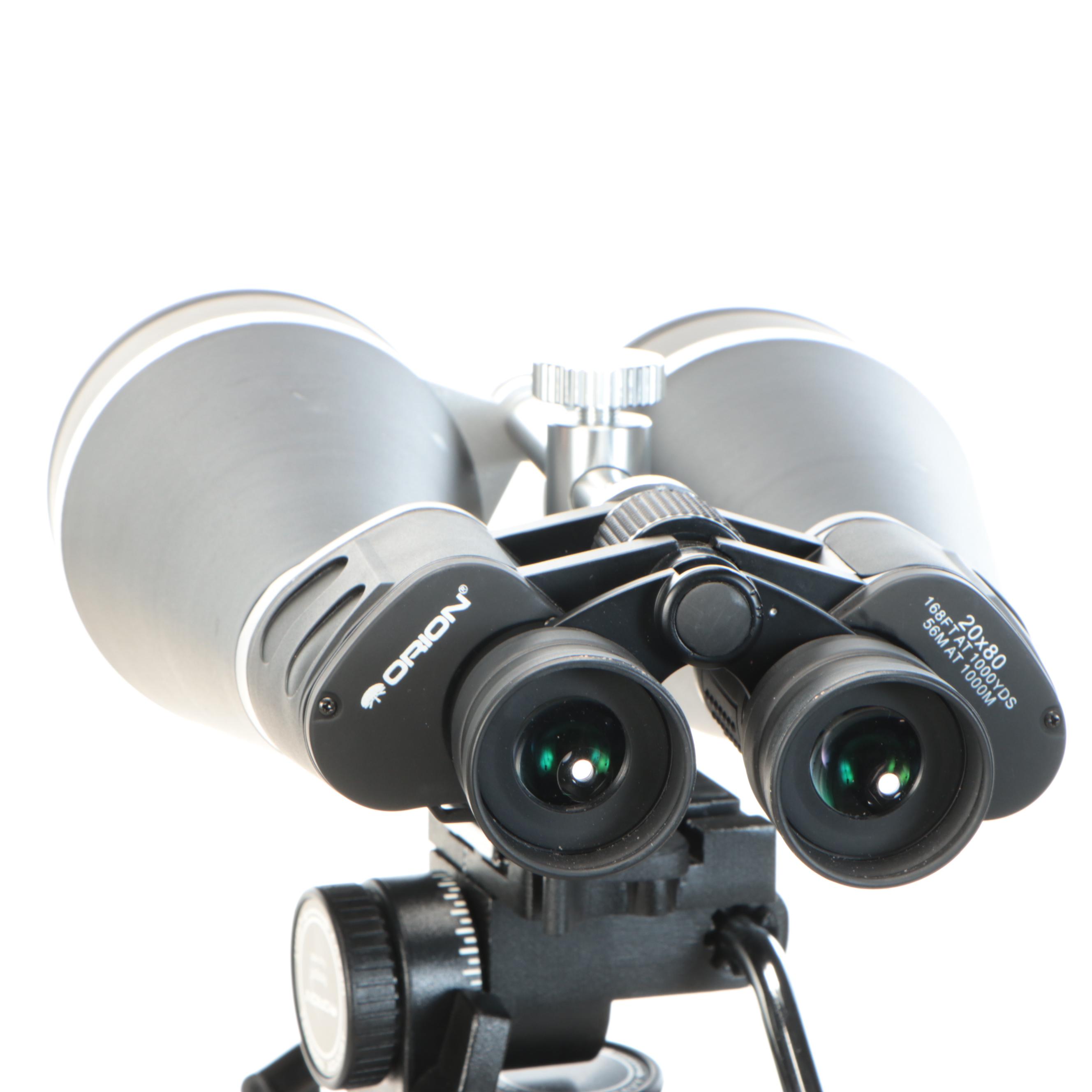 Orion Binoculars with Tripod Stand, Case and Nylon Webbing Strap