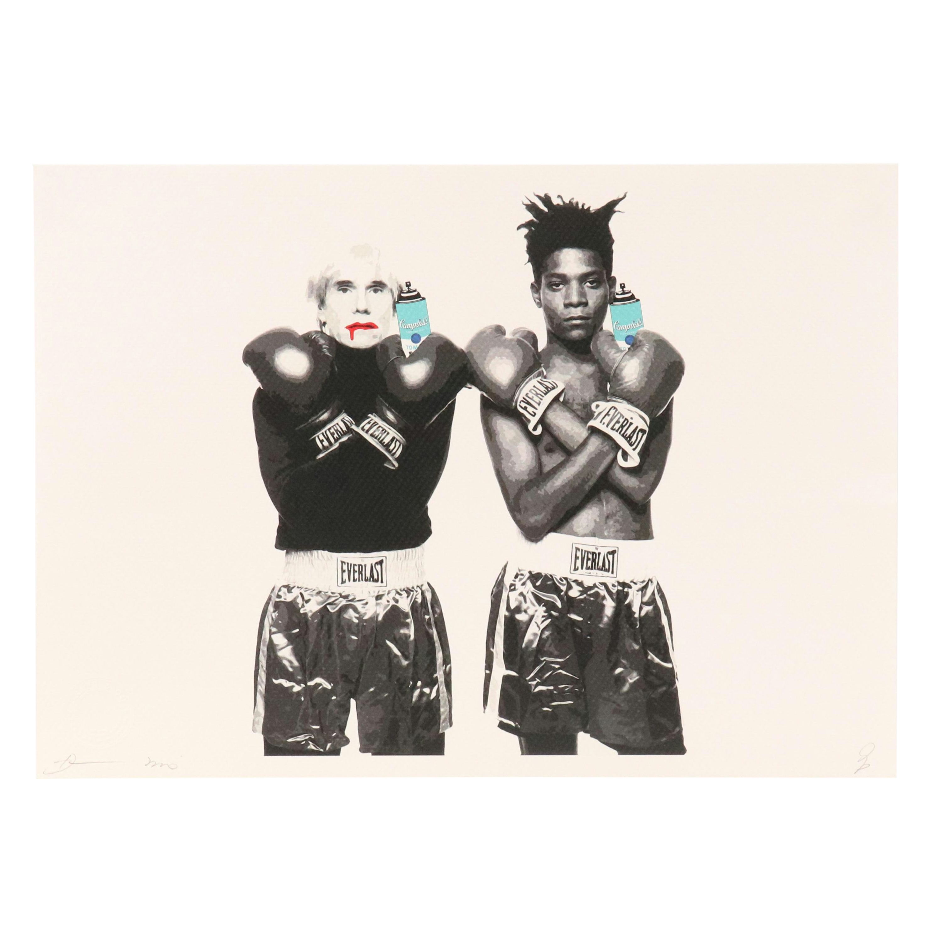Death NYC Graphic Digital Print Featuring Basquiat and Andy Warhol, 21st Century